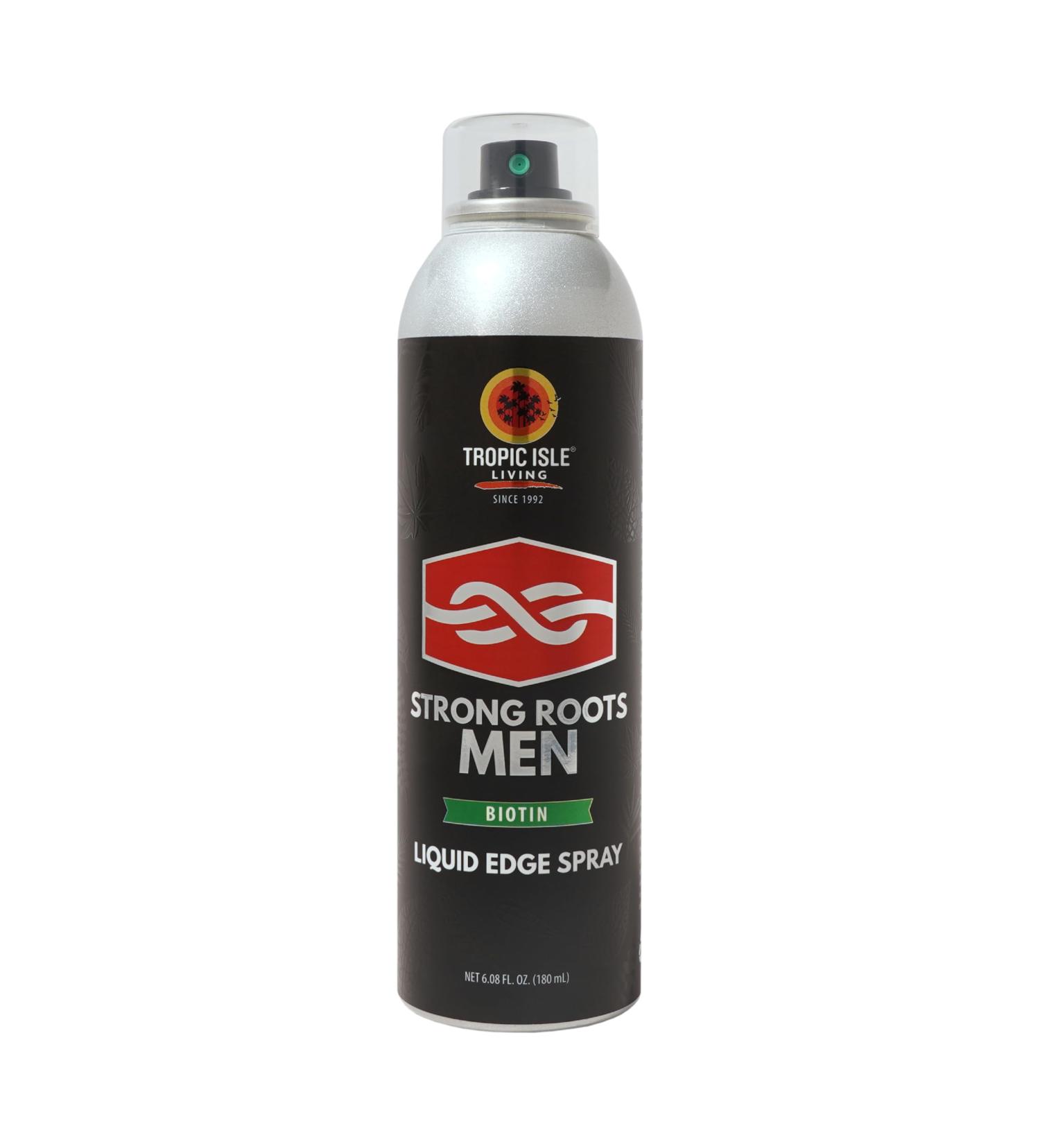 Strong Roots Men Liquid Edge Spray 6.08 fl.oz./ 180ml - Gives a Sharp & Crisp Hairline Precison Cuts Perfect for Line up Gives Barber Result Quality Protect Hair with Biotin Infused Formula - Buy Online on GoSupps.com