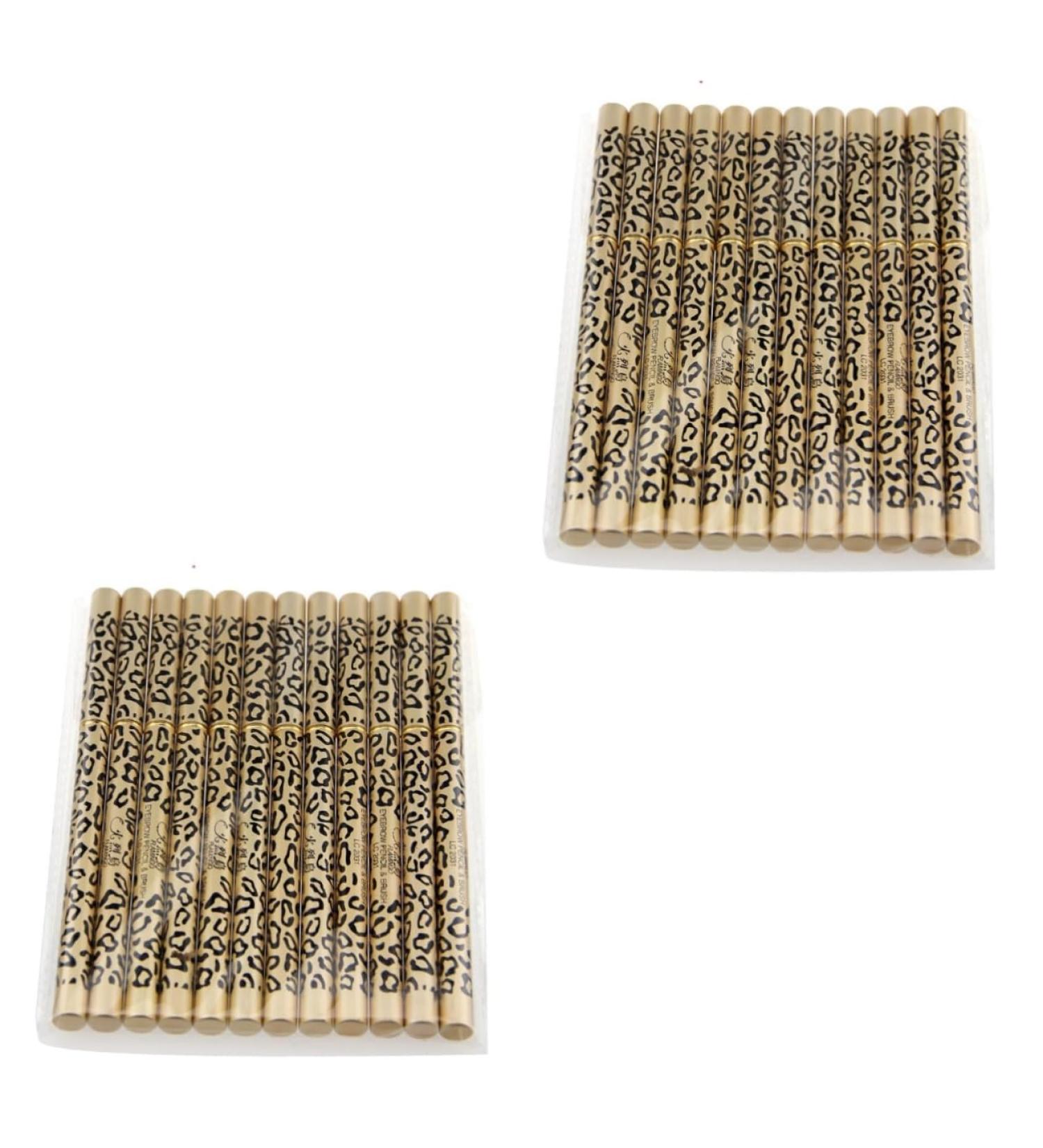 NOLITOY 2pcs set 12pcs Waterproof Shell Pens A Brush Eyebrow of Pencil Double-ended Leopard Eyeliner & 1 count (Pack of 1) As Shownx2pcs - Buy Online on GoSupps.com