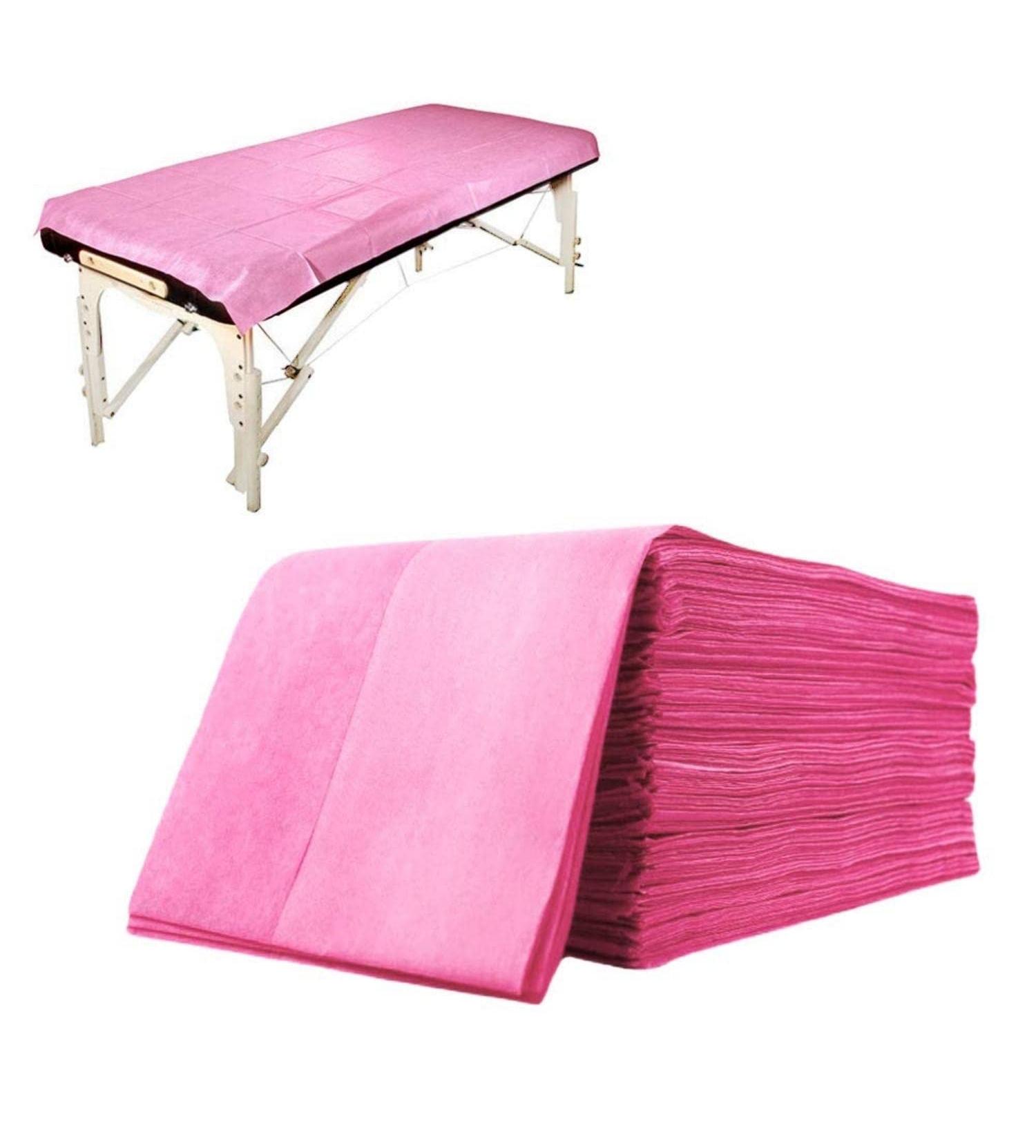 Tvvcalk 100PCS Disposable Massage Table Cover  Waterproof Disposable Bed Sheets for Massage Table  Disposable Bed Covers for Spa Wax Tattoo Salon  Non Woven Fabric  71" x 31" Pink - Buy Online on GoSupps.com