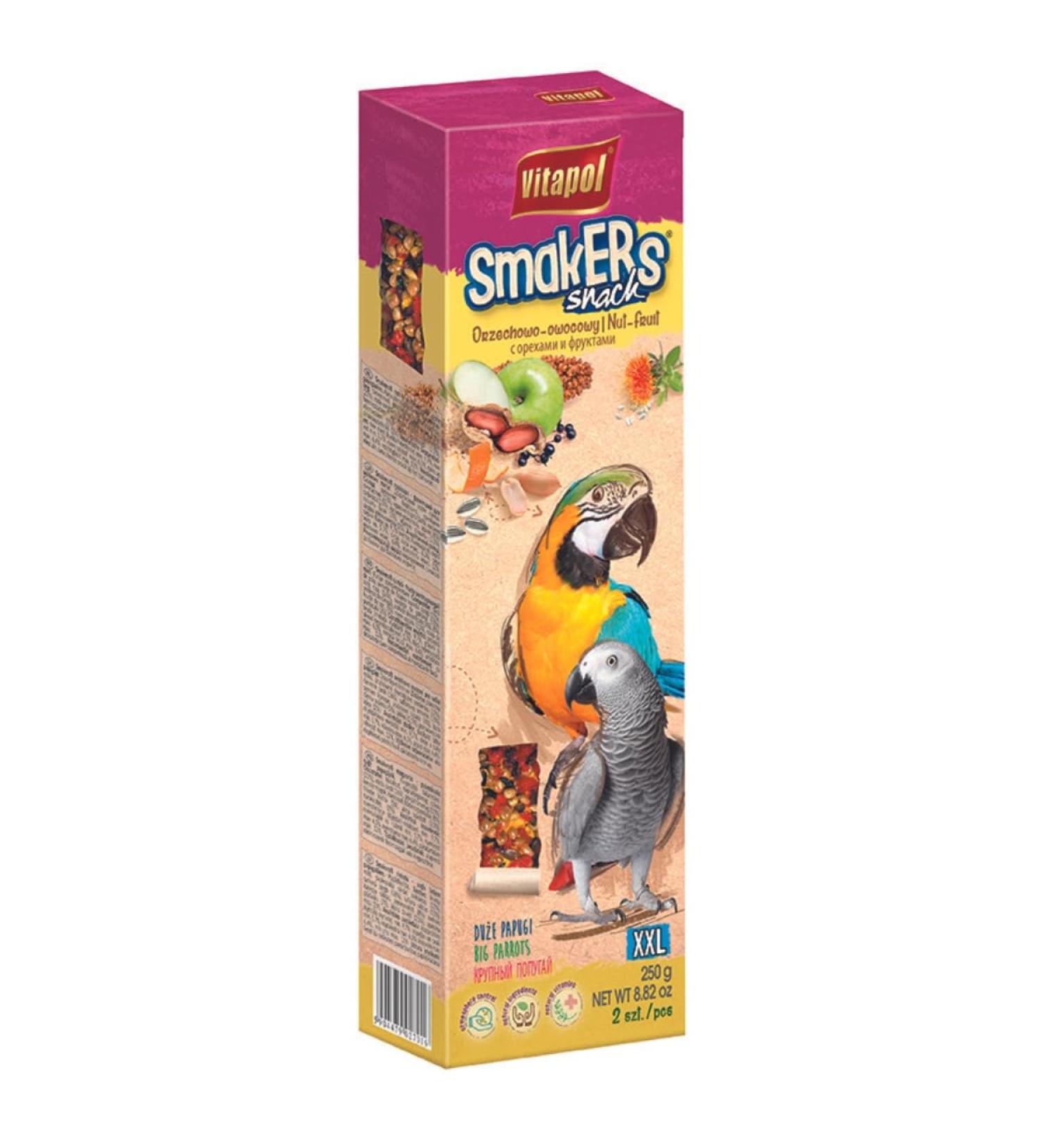 Vitapol XXL Fruit Smakers Treat Sticks for Parrots includes 2 Sticks
