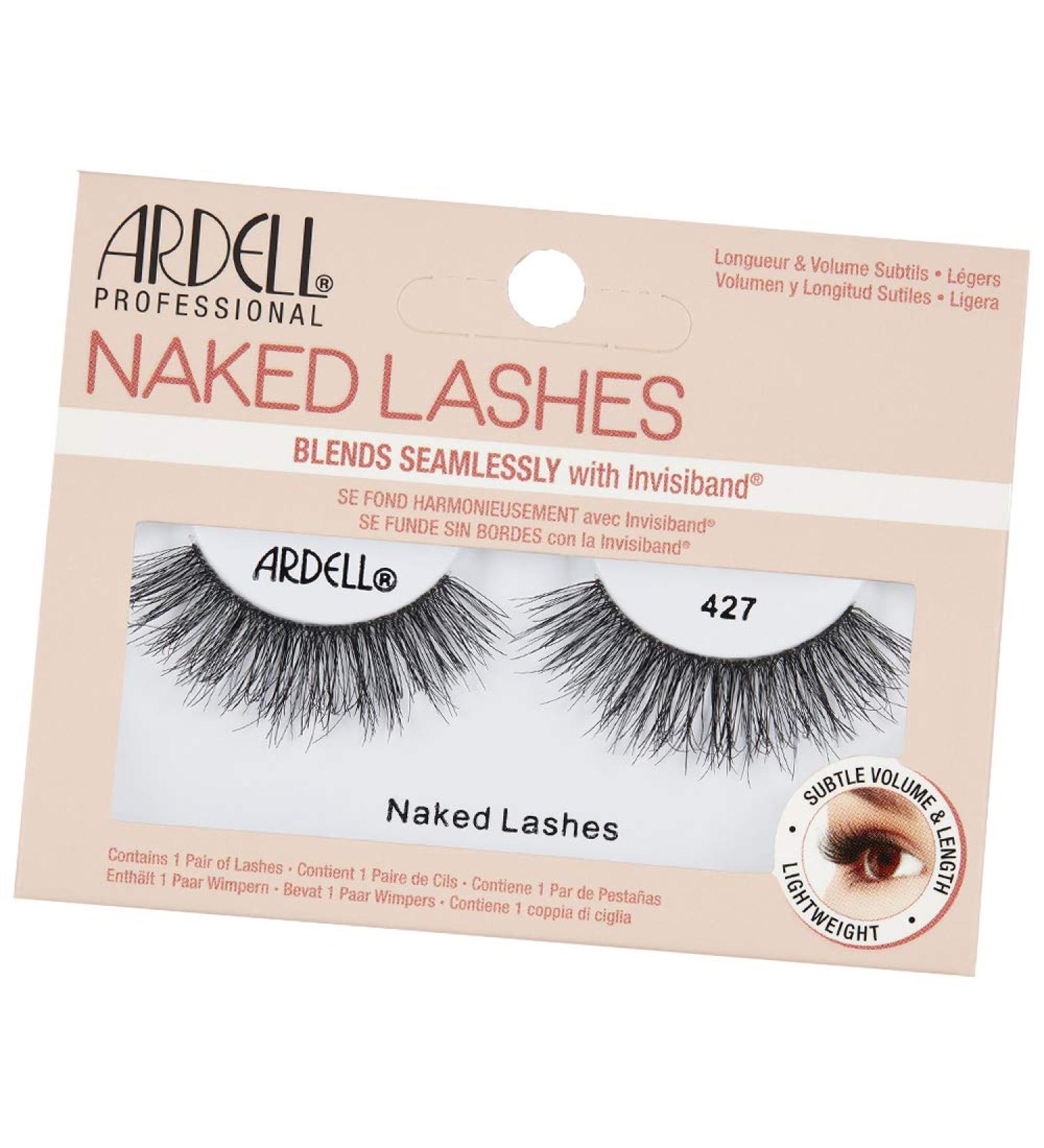 Ardell naked lashes real hair eyelashes 427-1 pairs of artificial eyelashes of course made of real hair vegan usable again |Natural fake lashes for gluing