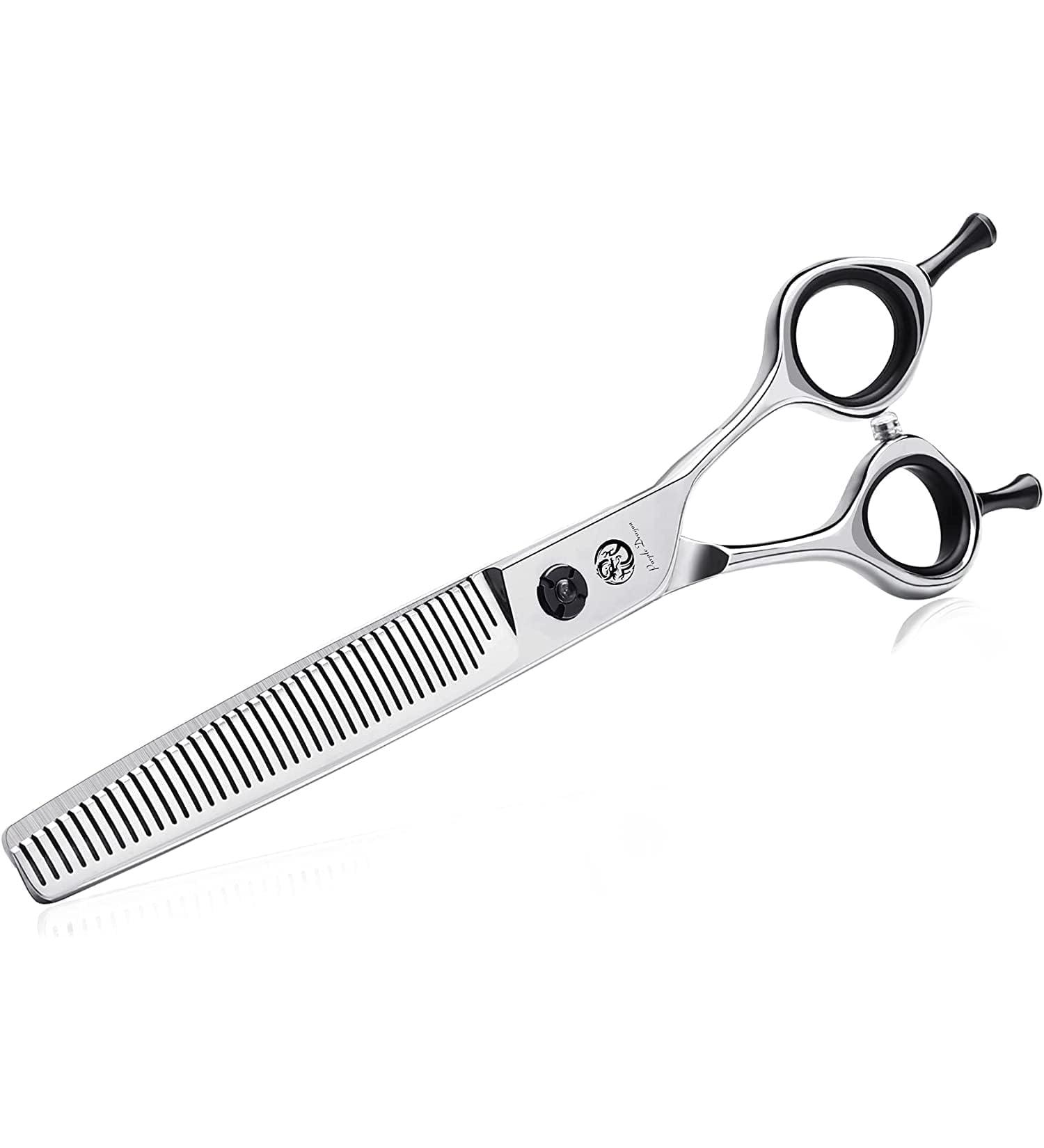 Shop Purple Dragon Effy Dog Scissors - 7 Right-Handed 40 Teeth Japanese 440C Stainless Steel for Groomers & Beginners - Buy Online on GoSupps.com