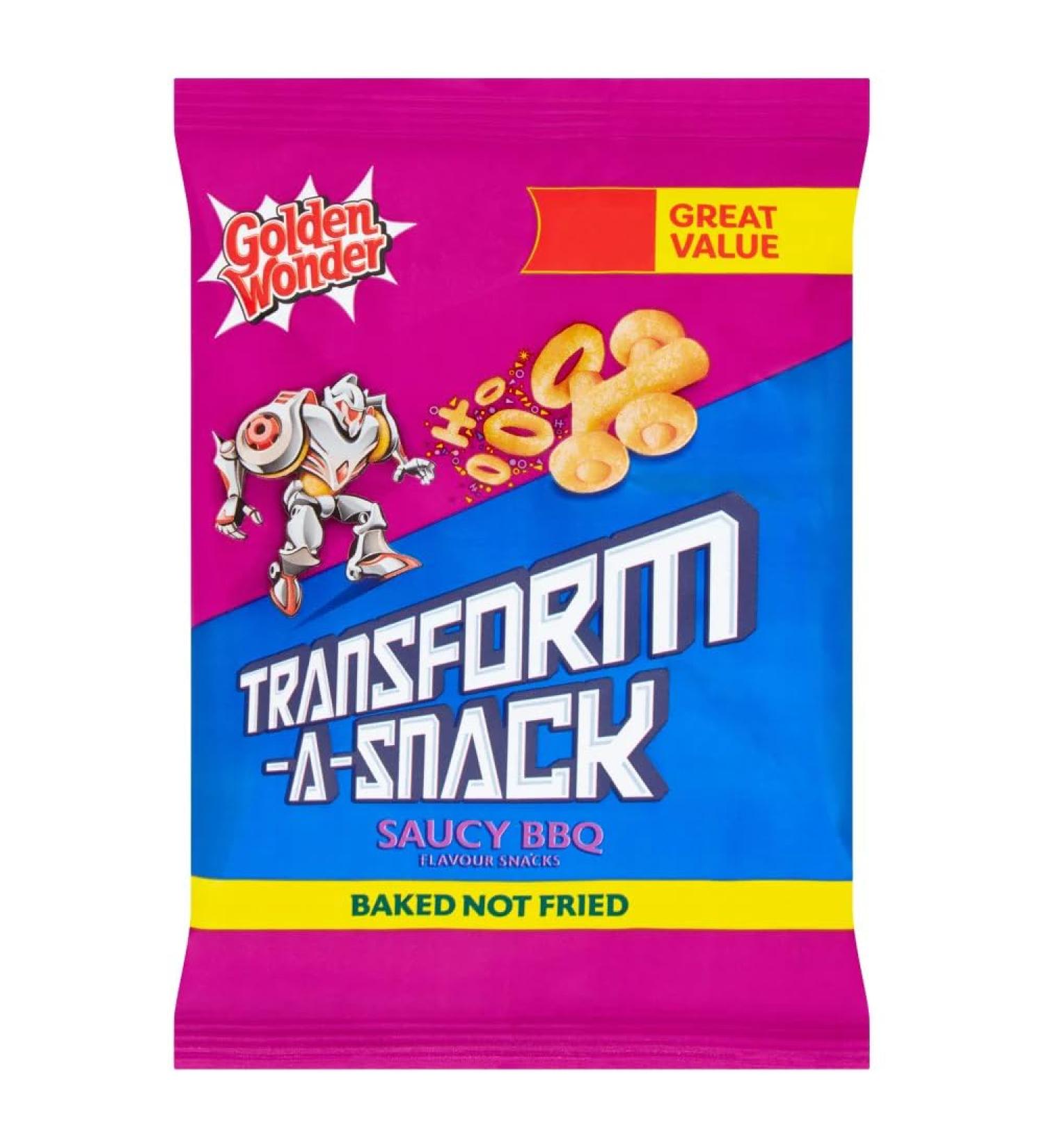 Golden Wonder Transfrom-A-Snack Saucy BBQ Flavour Snacks 30g-Food