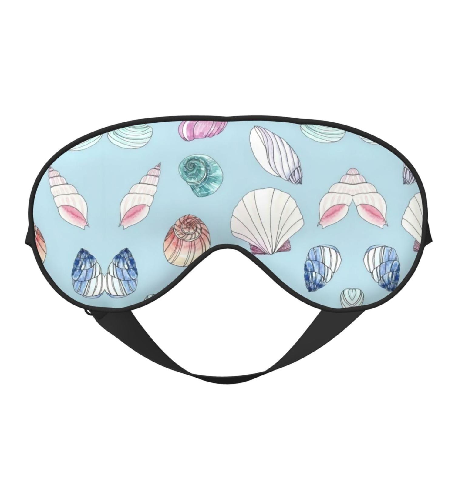 Buy Sea Shell Print Unisex Sleeping Eye Mask - Soft Comfortable & Light-Blocking | Perfect for Travel & Relaxation - Buy Online on GoSupps.com