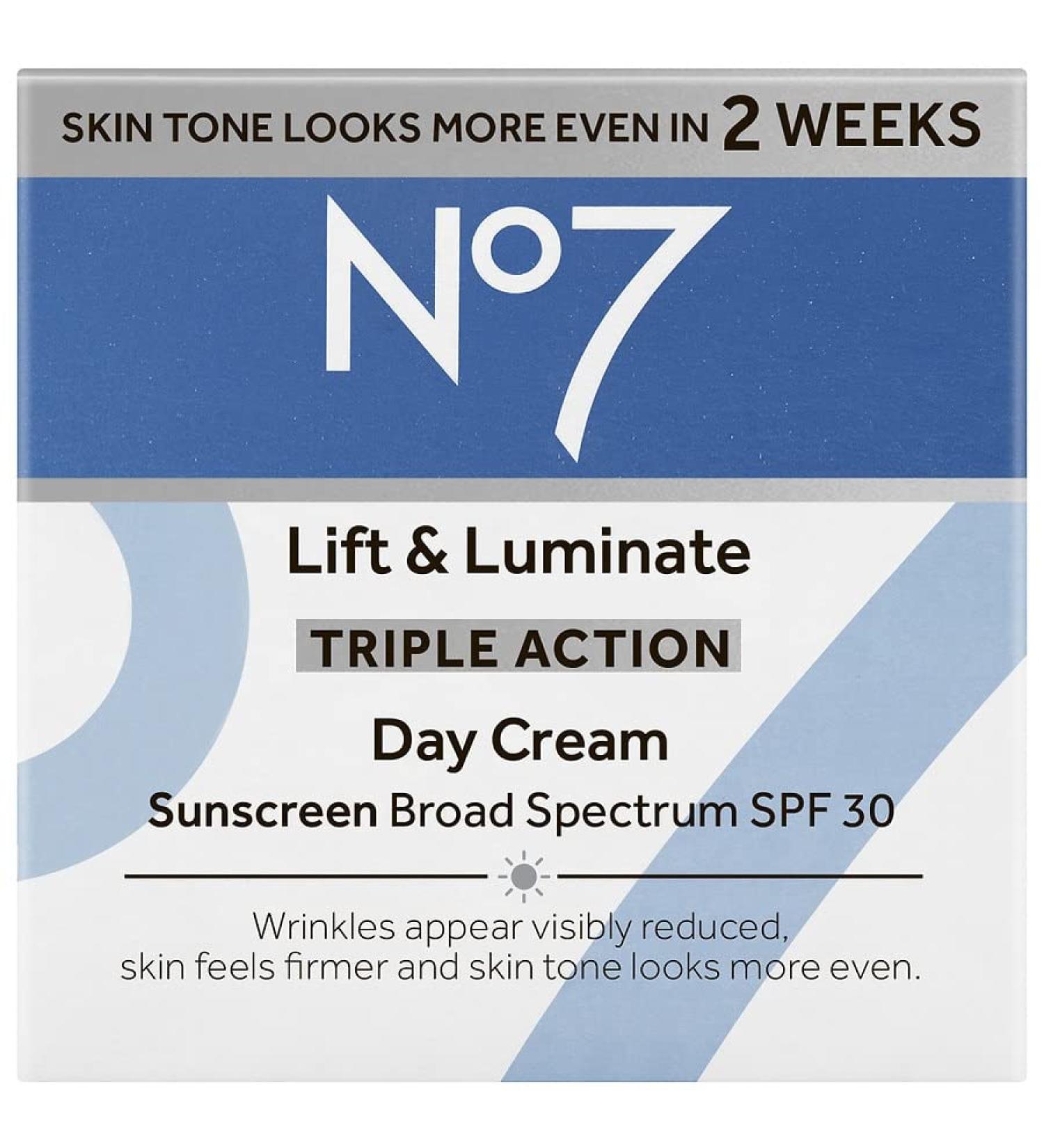 NO7 Lift & Luminate Triple Action Day Cream - Anti-Aging Moisturizer - Buy Online on GoSupps.com