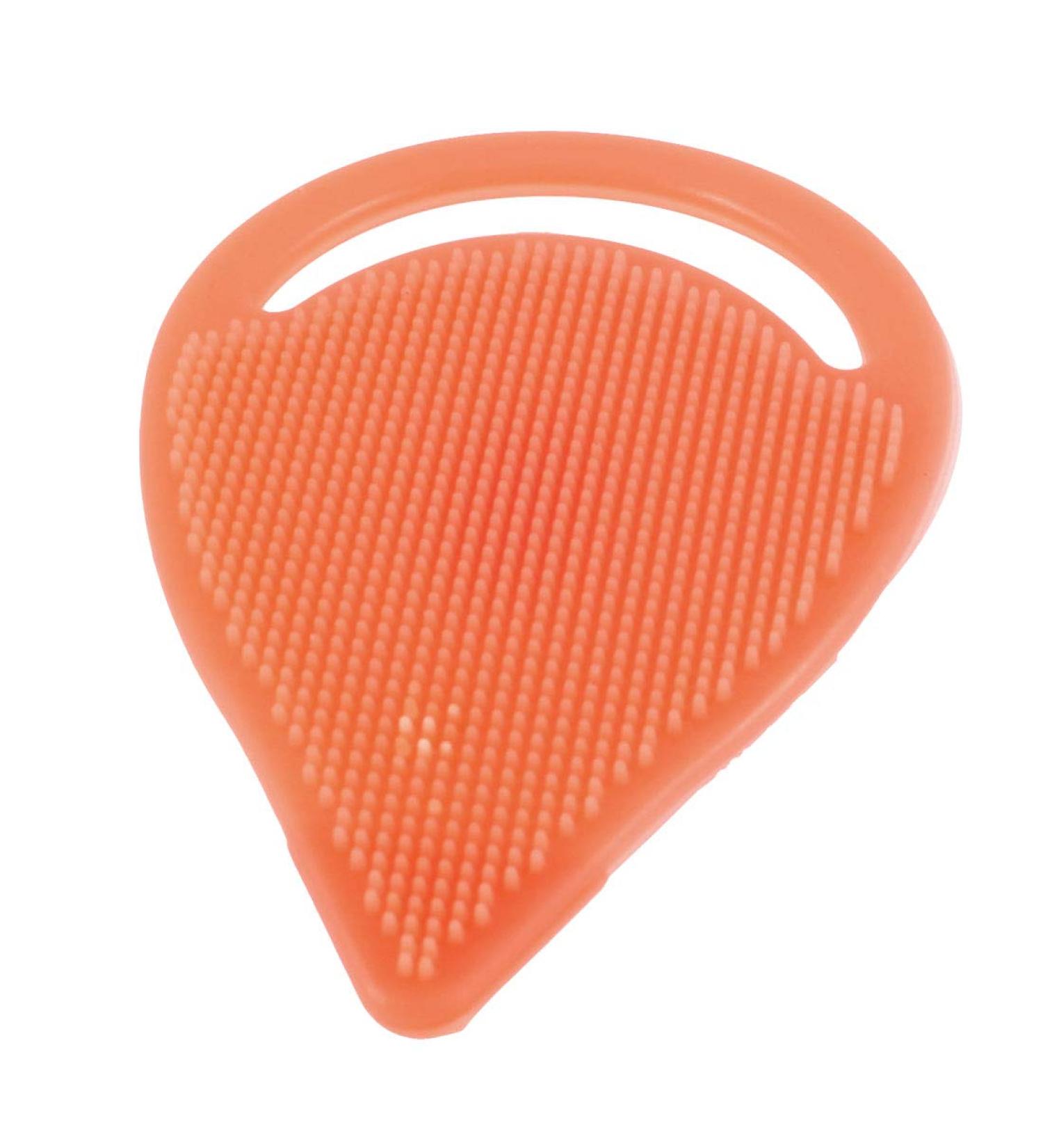 Ruilogod Ladies Orange Silicone Face Blackhead Remover Facial Cleaning Pad