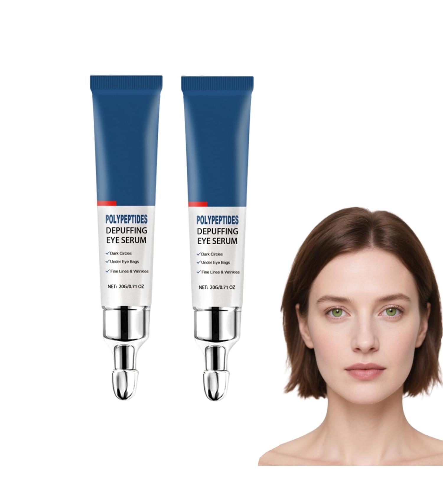 Cr me contour des yeux anti- ge - S rum hydratant pour r duire l'apparence des poches des gonflements et des rides - Soin quotidien pour d congestionner illuminer et lisser les ridules (2 pi ces) - Buy Online on GoSupps.com