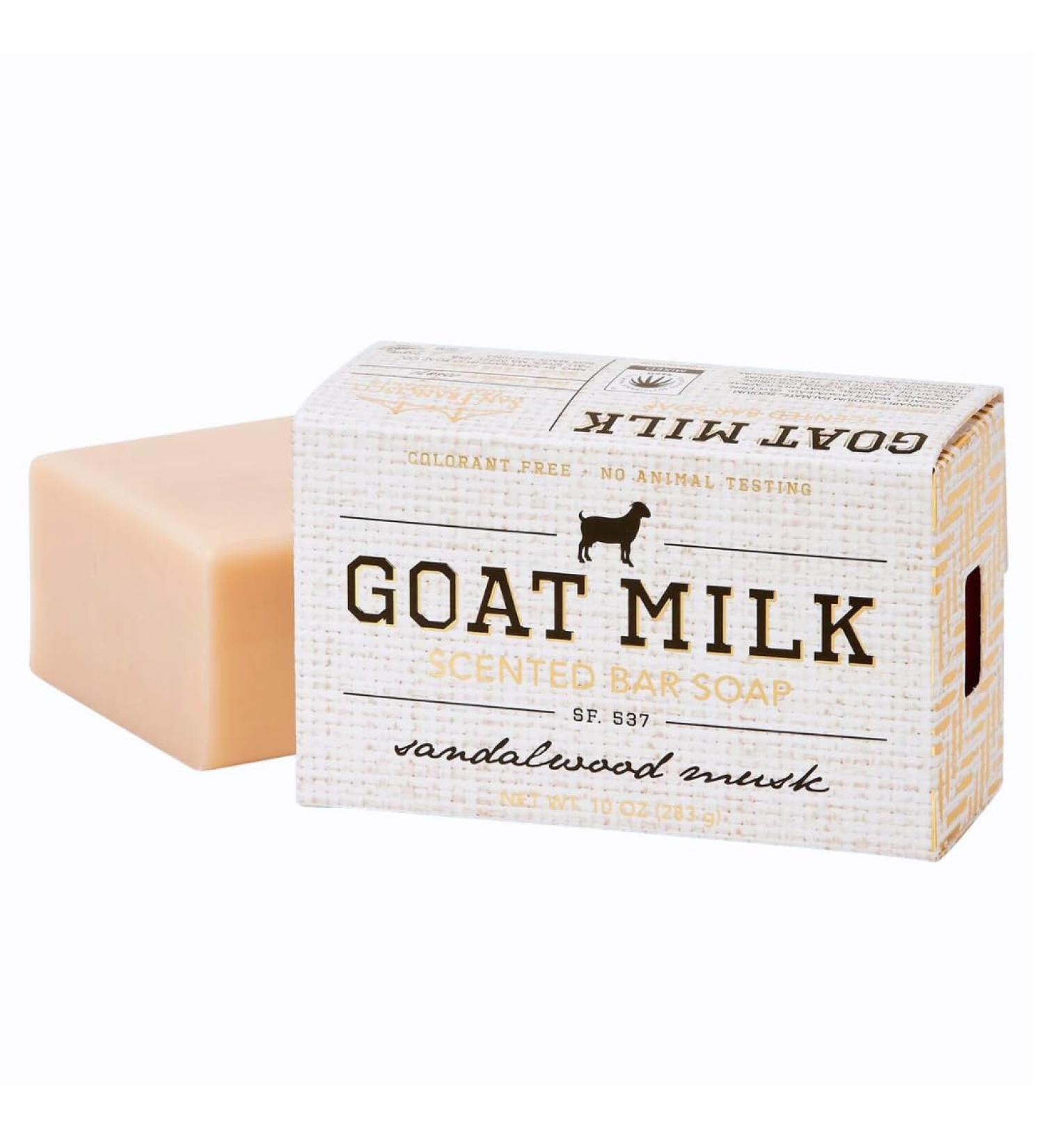 San Francisco Soap Company Goat Milk Bar Soap | Sandalwood Musk | Dye-Free | Nourishing 10oz Unisex Bar Soap - Buy Online on GoSupps.com