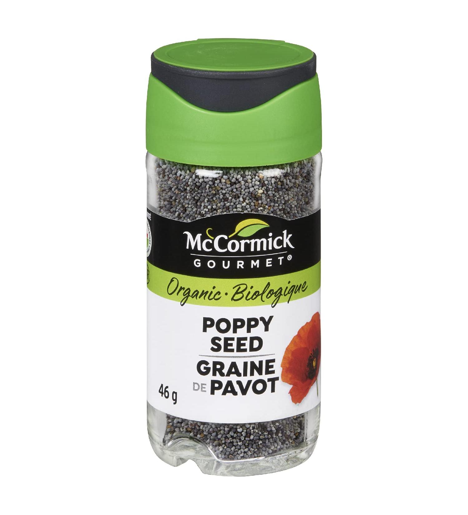 McCormick Gourmet (MCCO3) New Bottle Premium Quality Natural Herbs & Spices Organic Poppy Seed 46g - Buy Online on GoSupps.com