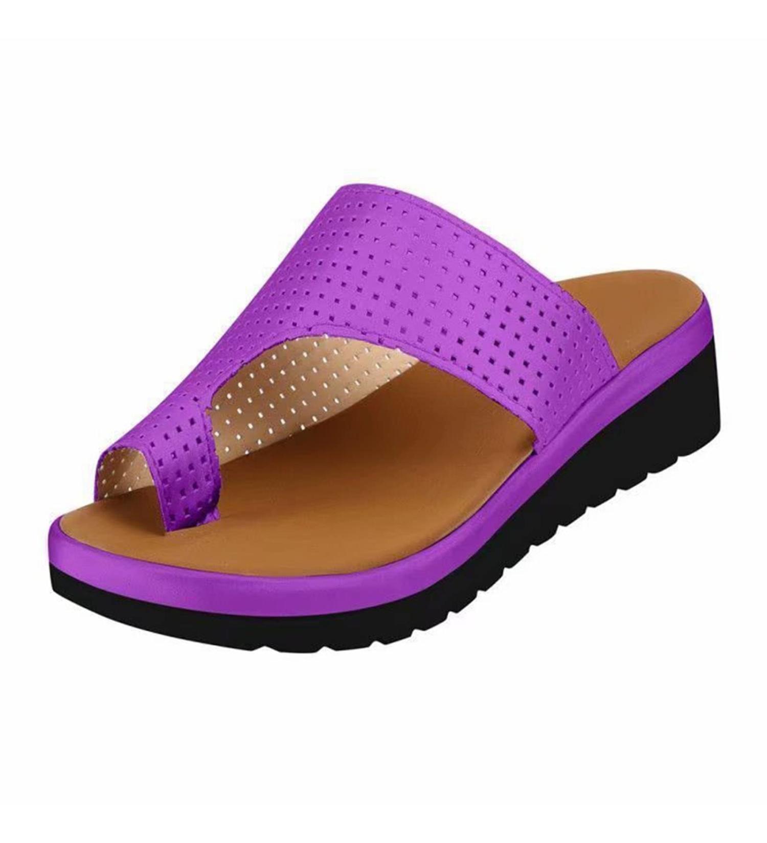 Stylish Big Toe Hallux Valgus Correction Sandals for Women - Pain Relief & Comfort - Purple - Buy Online on GoSupps.com