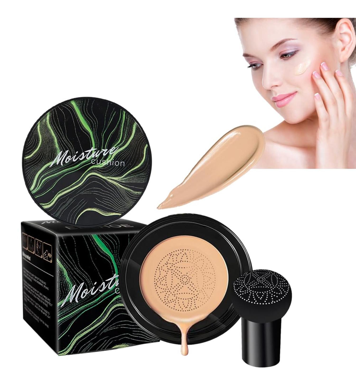 Mushroom Head Air Cushion CC Cream Foundation Mushroom Head CC Cream Foundation Air Cushion CC Cream Mushroom Head Foundation Moisturizing BB Cream Makeup Long Lasting Concealer (Dark Brown) - Buy Online on GoSupps.com
