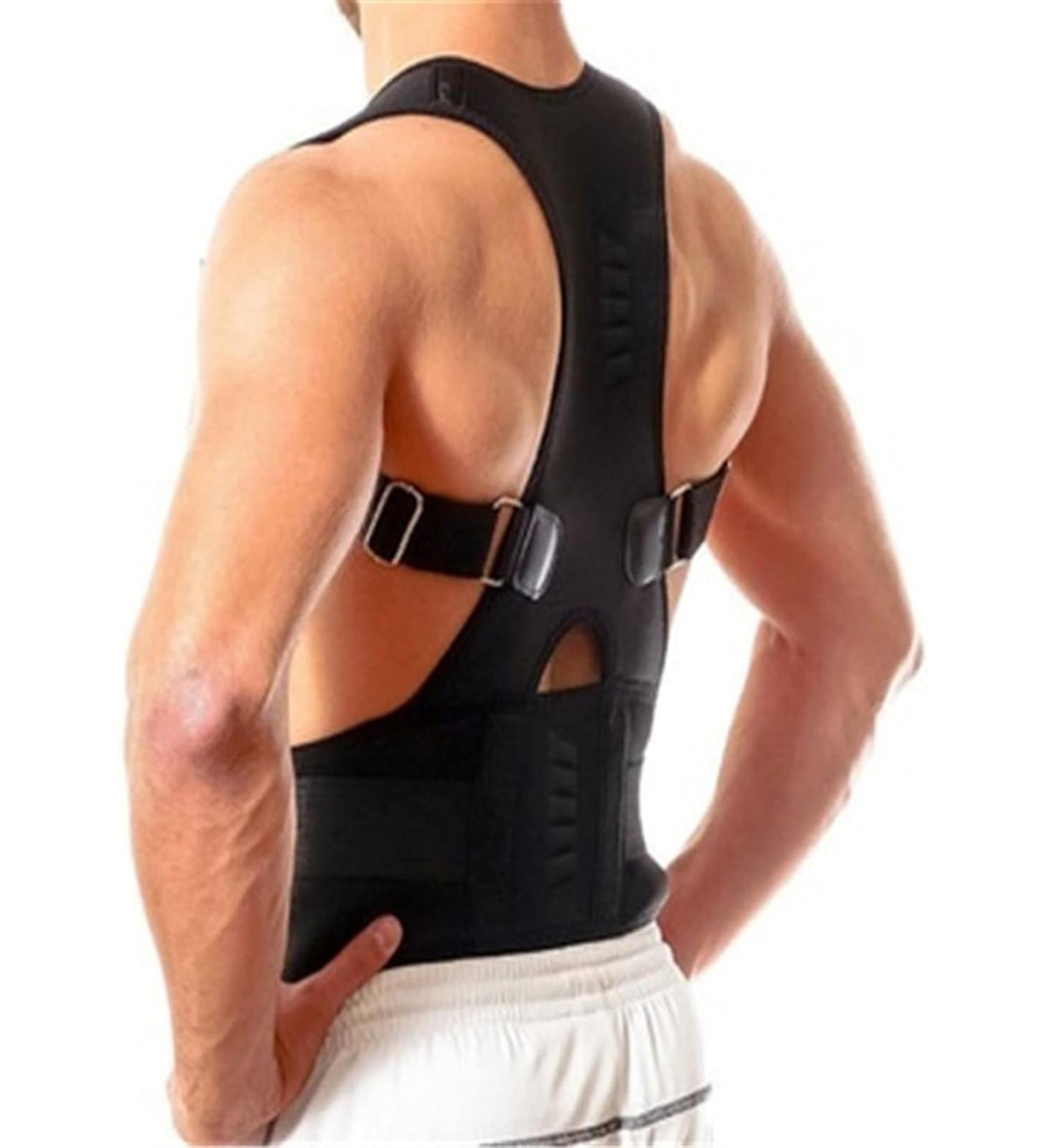 Back Corrector Adjustable Magnetic Posture Back Support Corrector Belt Band Belt Brace Shoulder Lumbar Strap Pain Relief Posture Waist Trimmer Health and Relaxation F S F S - Buy Online on GoSupps.com