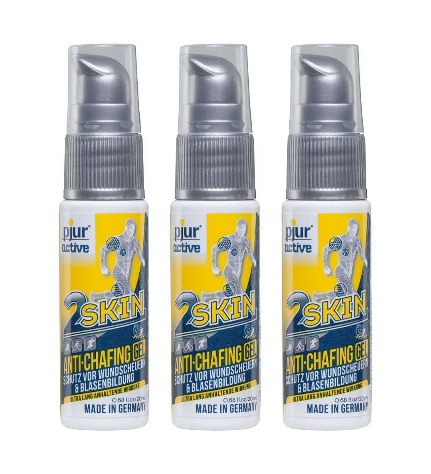 Buy Pjuractive 2Skin Anti-Chafing Gel - Invisible Waterproof Skin Protection - 20ml (3-Pack) - No More Blister Plasters - Buy Online on GoSupps.com