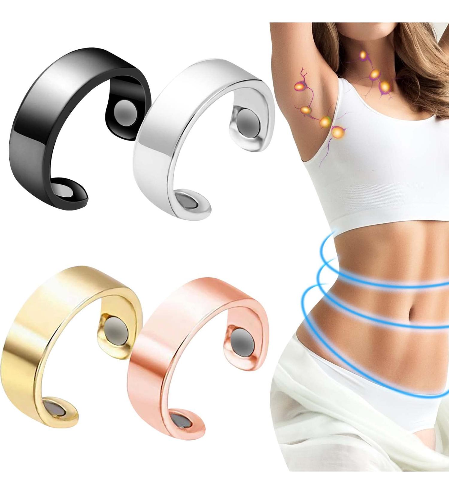Lymphatic Drainage Ring Set - Pain Relief & Fatigue Reduction - Adjustable Therapy Rings for Men and Women - Buy Online on GoSupps.com