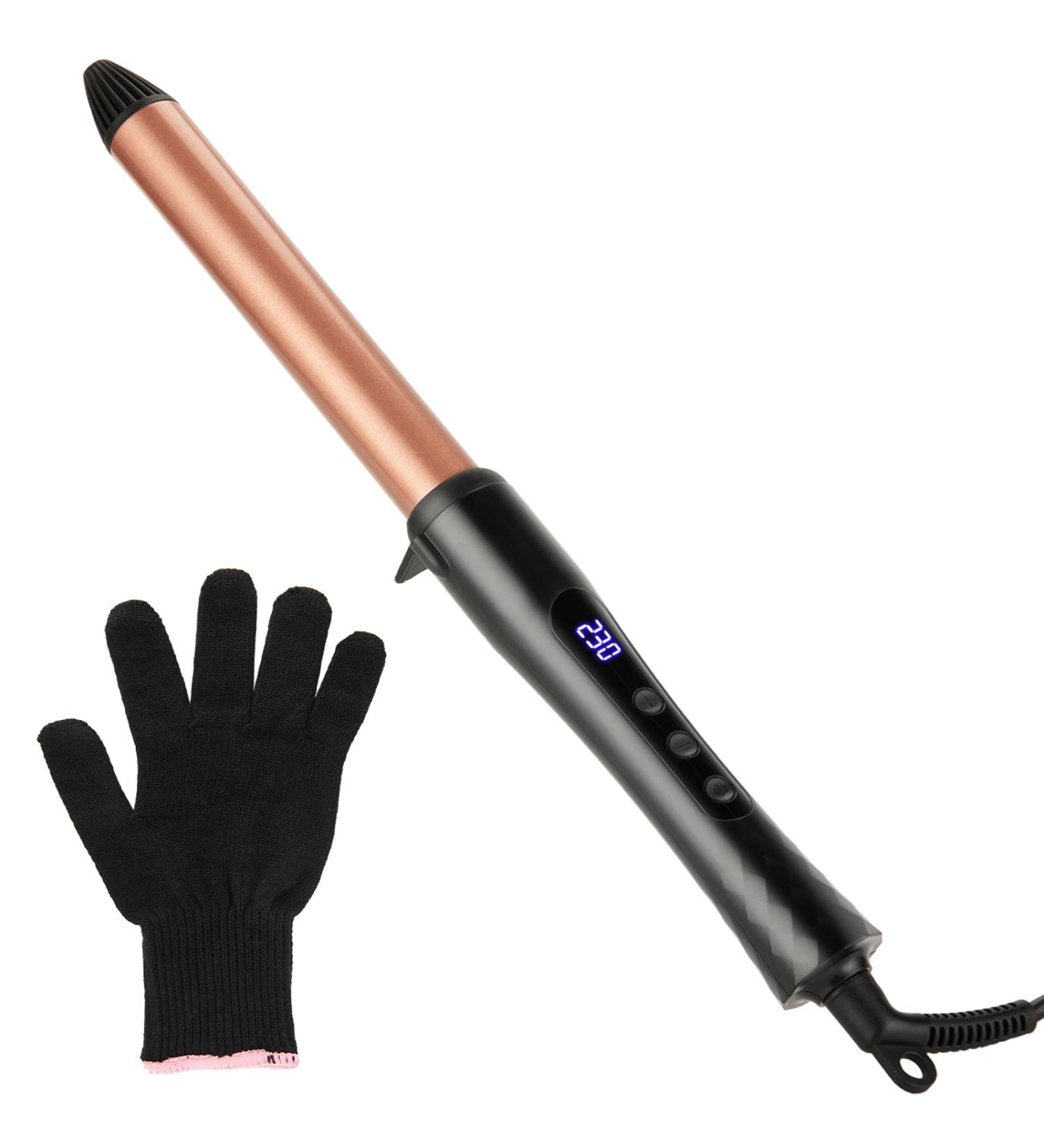 LXMTOU 25mm Ceramic Curling Wand - Professional 1 Inch Curling Iron for Short to Long Hair, Clampless Design, Adjustable Temperature, Dual Voltage - Buy Online on GoSupps.com