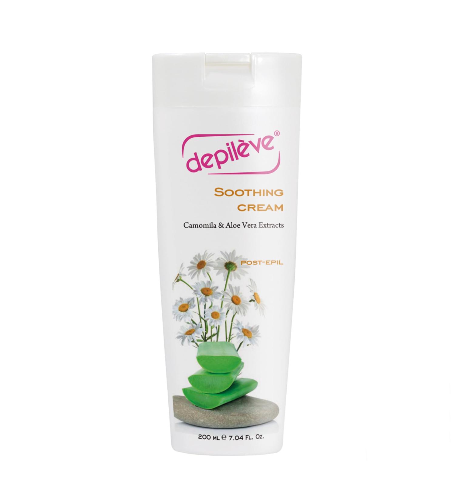 Depileve Soothing Cream with Camomila & Aloe Vera - 7.04 Fl. Oz | Soothing Skin Relief | Buy Internationally - Buy Online on GoSupps.com