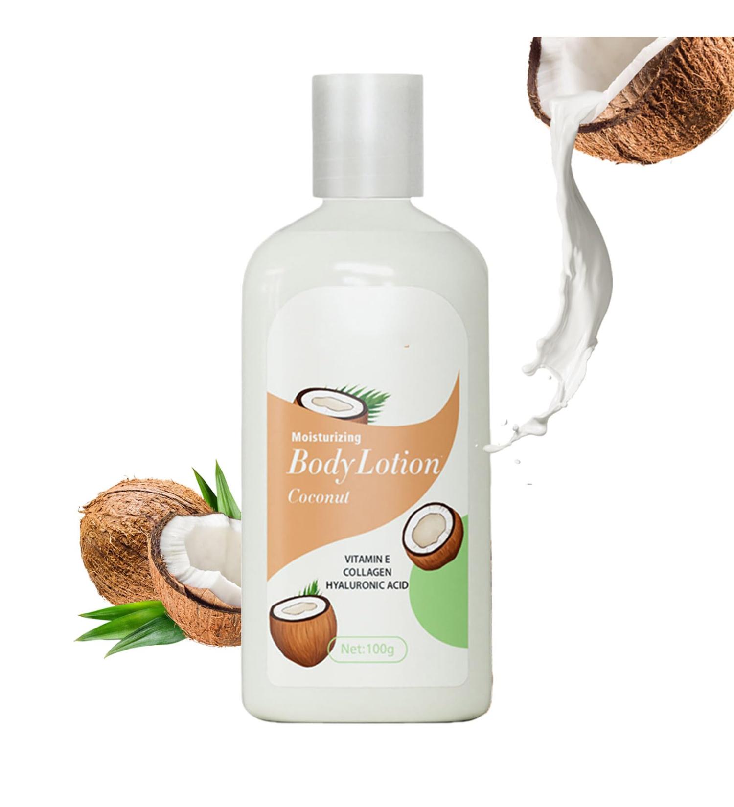 TUOSHITONG Coconut Body Lotion Quickly Nourish & Soften Skin Provides 48 Hour Moisture to Dry Rough Skin Non-Greasy & Fast Absorbing for Soft & Smooth All Day Fragrance(100ML) - Buy Online on GoSupps.com