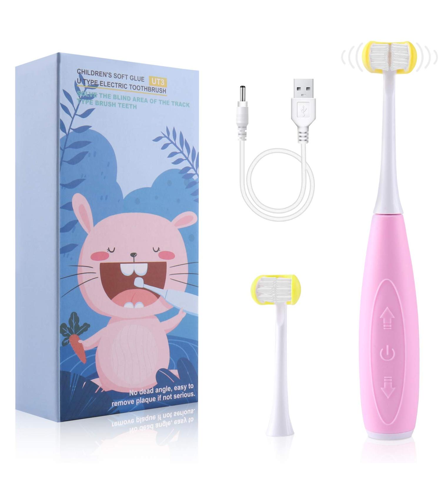 Cellena Kids U31 Sonic Electric Toothbrush - Food Grade Silicone Soft Bristles - 2 Brush Heads - Pink Regular - Buy Online on GoSupps.com
