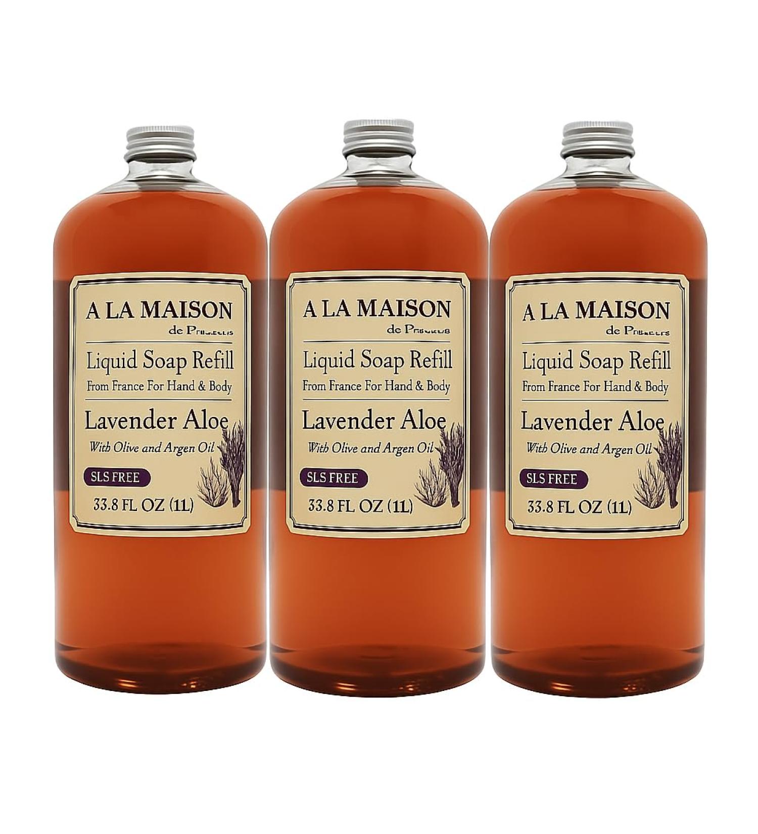 A LA MAISON Lavender Aloe Liquid Soap Refill 33.8Fl Oz 3Pack