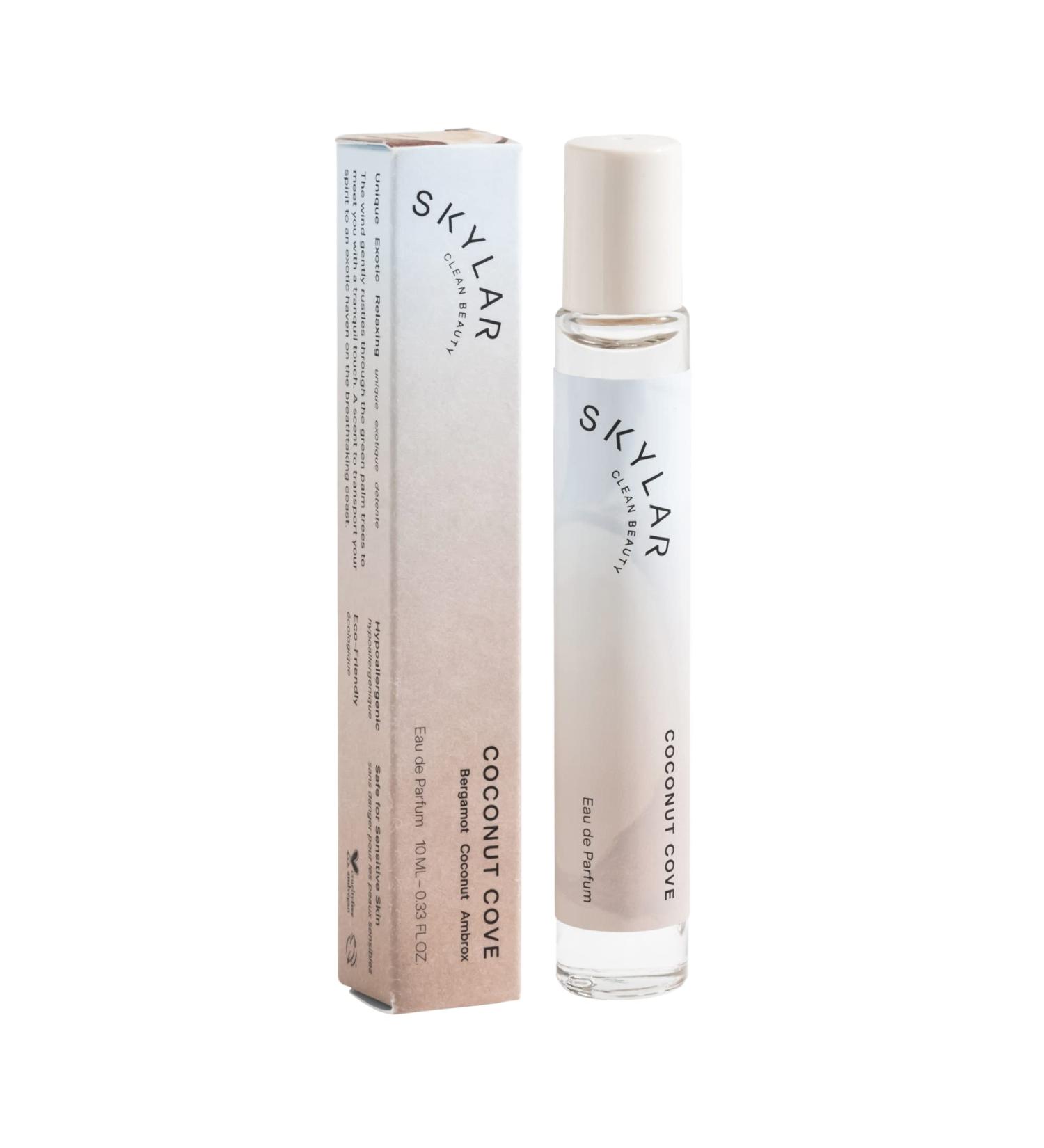 Skylar Coconut Cove Eau de Parfum - Hypoallergenic & Clean Perfume for Women & Men Vegan & Safe for Sensitive Skin-Fruity Fresh Perfume with Notes of Bergamot Coconut & Ambrox - 10mL /0.33 Fl oz - Buy Online on GoSupps.com