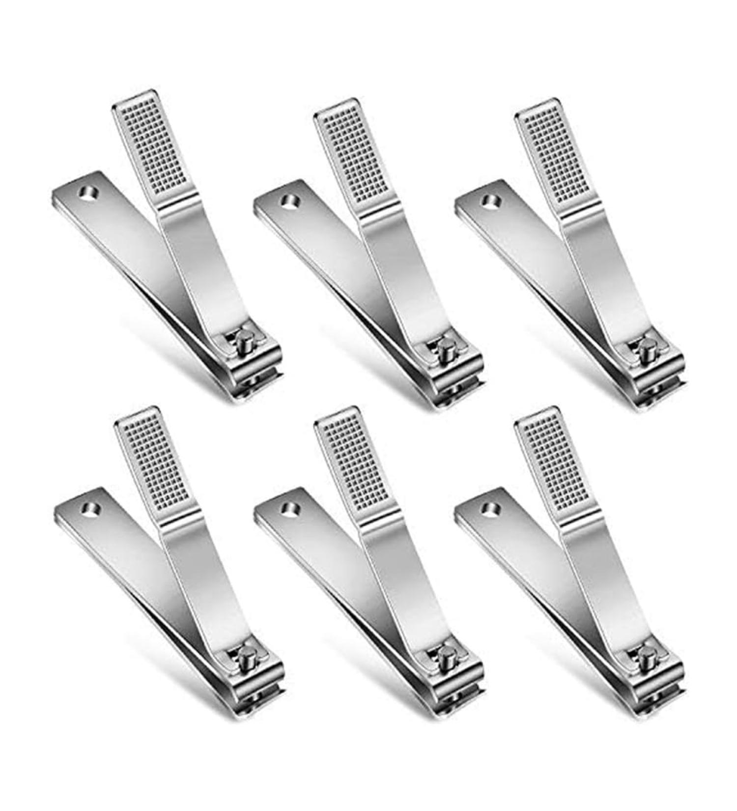 Bonkshire Toenail Clippers Toenail Clippers with Straight Stainless Steel Nail Clippers for Men and Women Thick Nails 6 Pieces Silver - Buy Online on GoSupps.com
