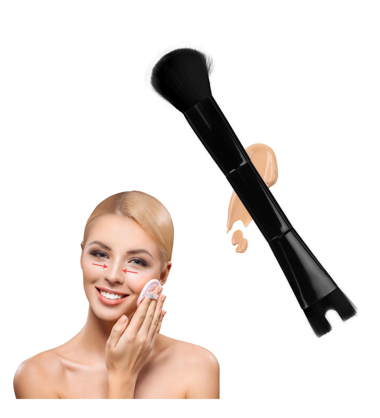 Shop Dual End Nose Contour Brush - U Shaped Makeup Tool for Precision Contouring (Black) - International Shipping Available - Buy Online on GoSupps.com