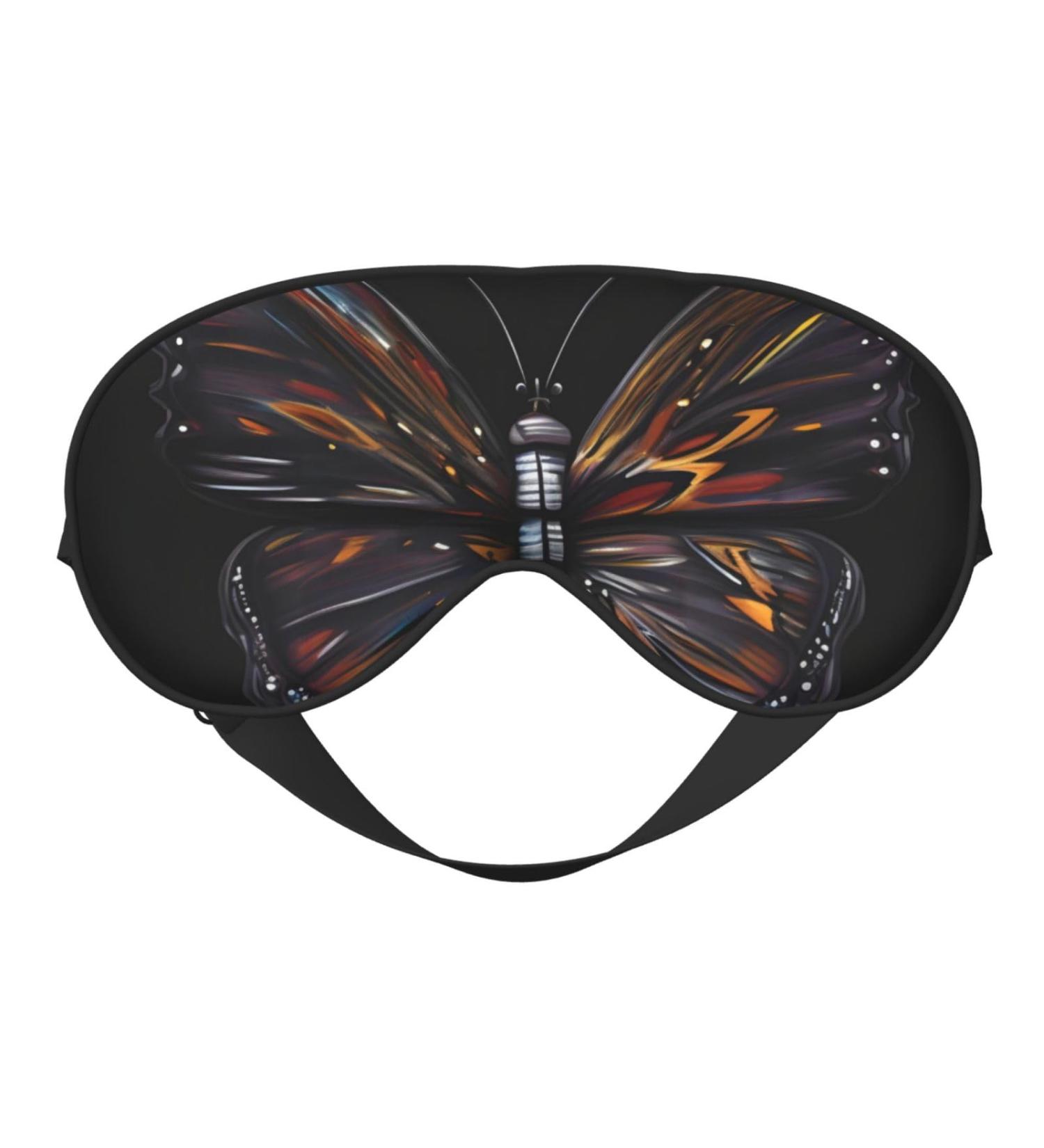 Mystery Butterfly Soft Eye Mask - Unisex Comfortable & Breathable Sleep Mask for Deep Sleep Ideal for Daily Rest Black - Buy Online on GoSupps.com