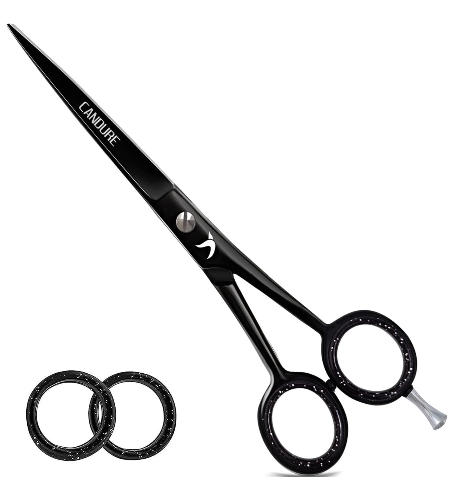 CANDURE HARKRACHER 6 Haircase Scissors - Professional Hair & Beard Shears for Men Women Kids & Pets | Lightweight Matt Black Haircutting Tools - Buy Online on GoSupps.com