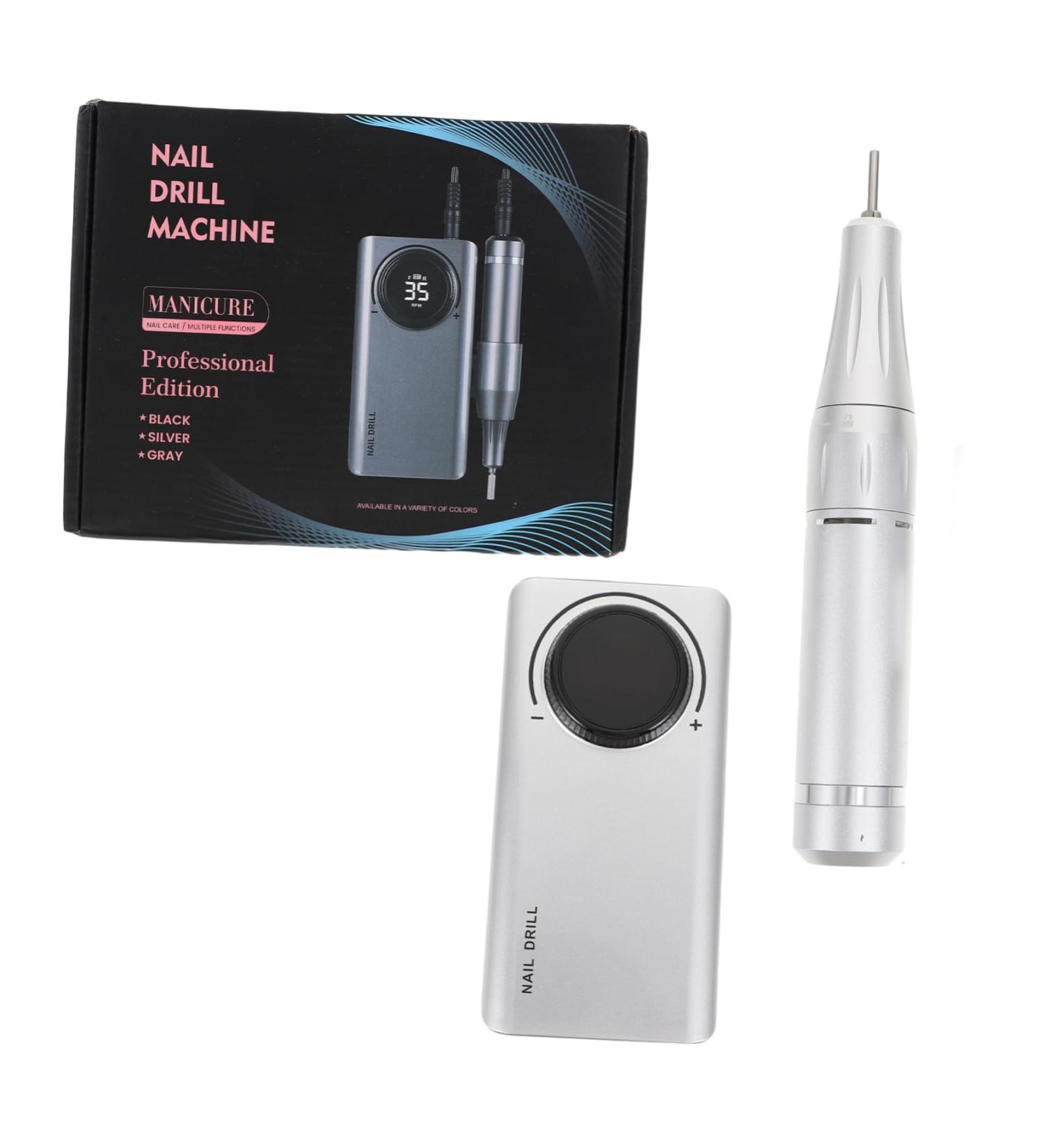 Beatifufu Nail Polisher Electric Pedicure Nail File Pet Nail Trimmer Nail Art Manicure Nail Nail File Pen Dog Nail Portable Nail Nail Kits Toenail Abs Miss Drill USB 14X7X2.5CM Silver - Buy Online on GoSupps.com