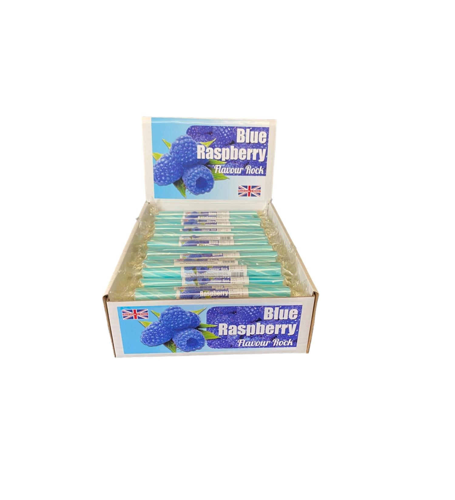 Rock Sticks Handmade Traditional Rainbow Pink Mint Humbug Aniseed Candy Floss Bubble Gum Classic Sweets Retro Seaside Gift Wholesale Confectionery (Blue Raspberry X 20) Blue Raspberry X 20