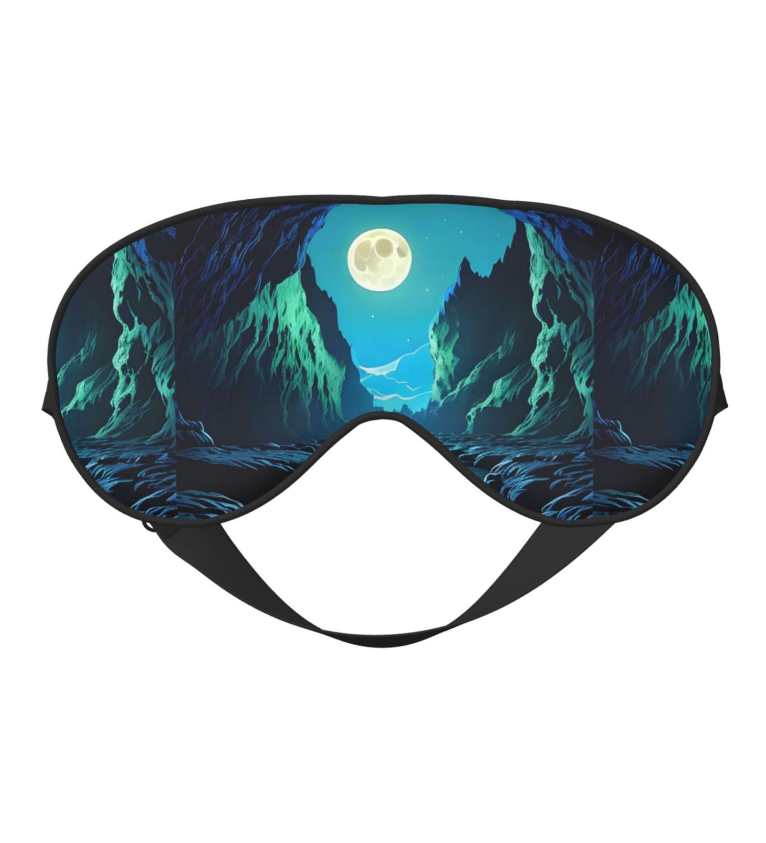Water Moon Cave Unisex Adjustable Blackout Sleep Mask | Perfect for Travel Yoga & Naps - International Shipping Available - Buy Online on GoSupps.com