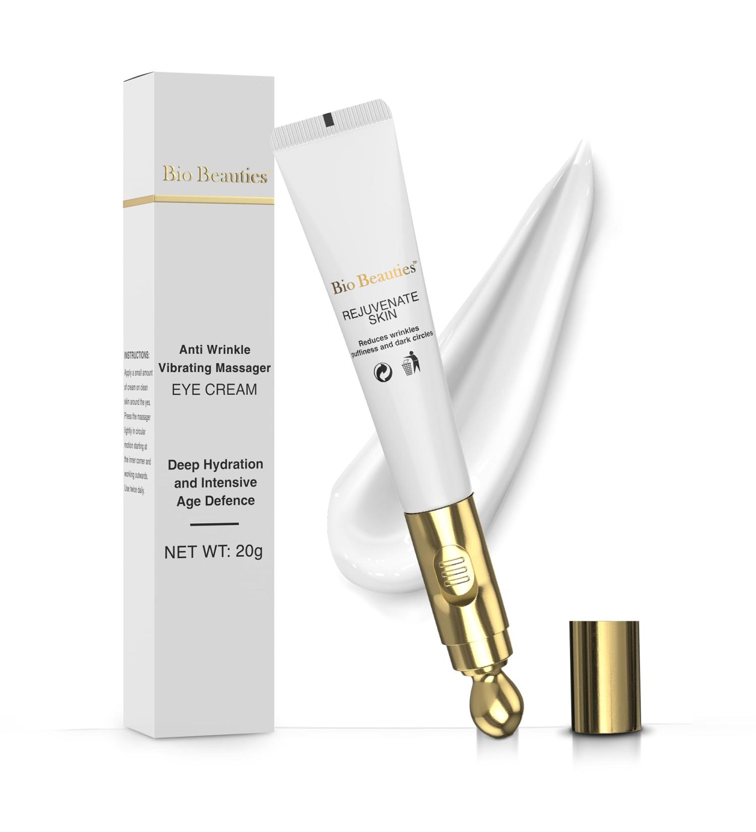 Bio Beauties Electric Massage Eye Cream Depuffing Hydration for Dark Circles & Tired Eyes Soothing Anti-Aging Treatment for Fine Lines Firming Eye Skincare - Buy Online on GoSupps.com