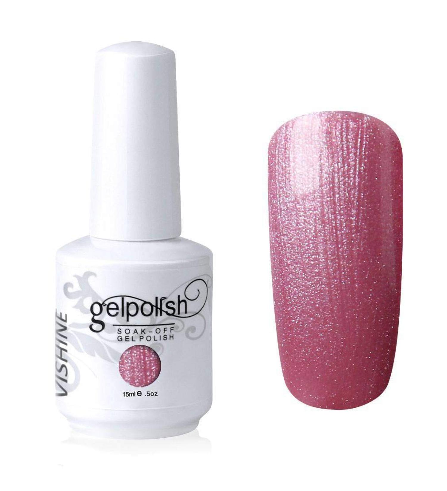 Vishine Nail Salon UV Manicure Polish Soak Off Gel Polish Nail Art Light Pink(734) #734 - Buy Online on GoSupps.com