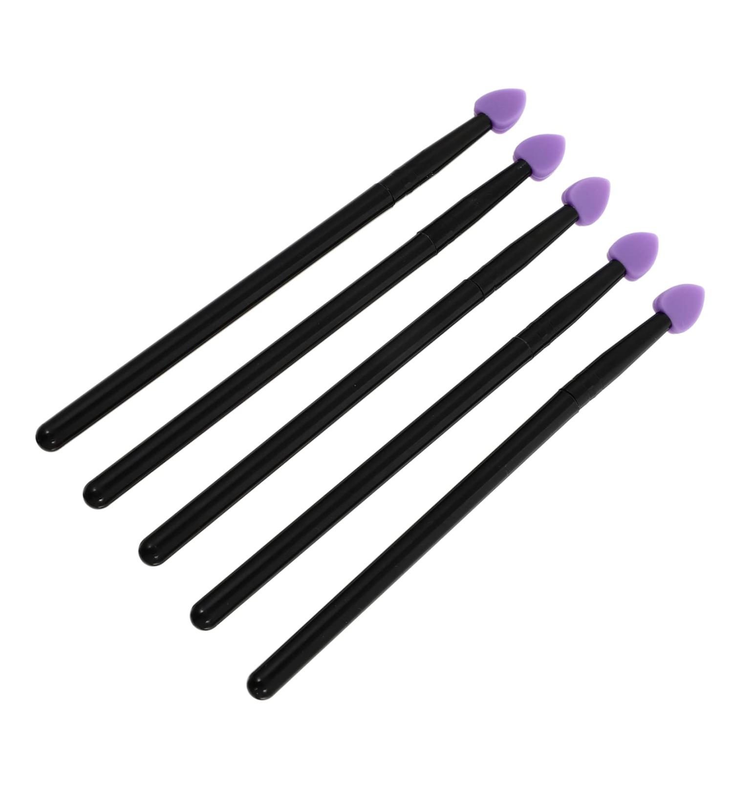 SOESFOUFU Makeup Brush 5pcs Silicone Eyeshadow Brush Cream Eye Shadow Cream Suit Face Tools Professional Simple Appliance 13x1cm Purple - Buy Online on GoSupps.com