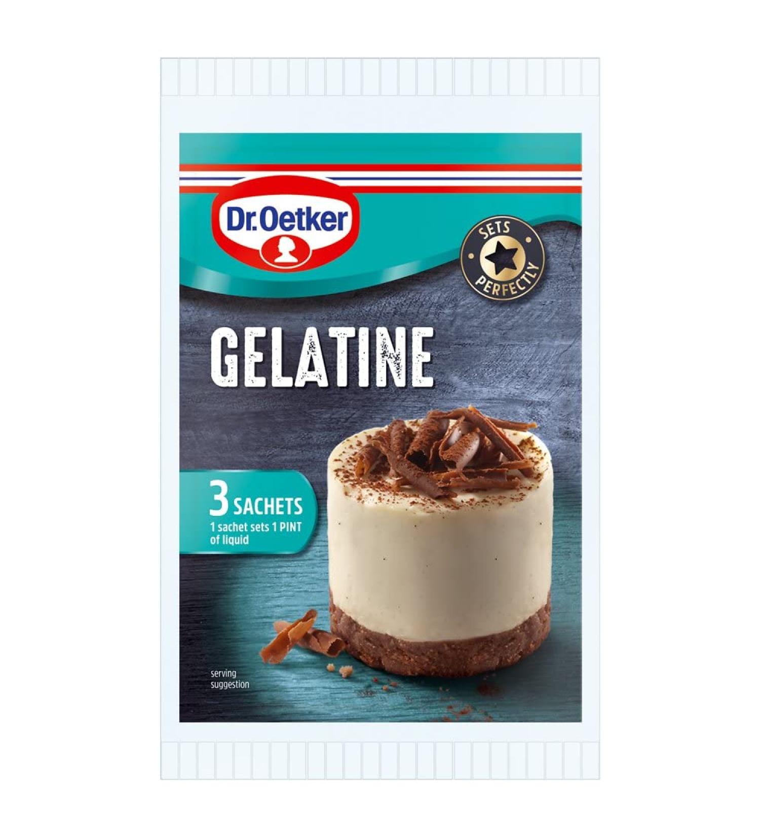 Dr. Oetker Gelatine Sachet 3x12g - 36g Pack | High-Quality Gelatine Mix - Buy Online on GoSupps.com