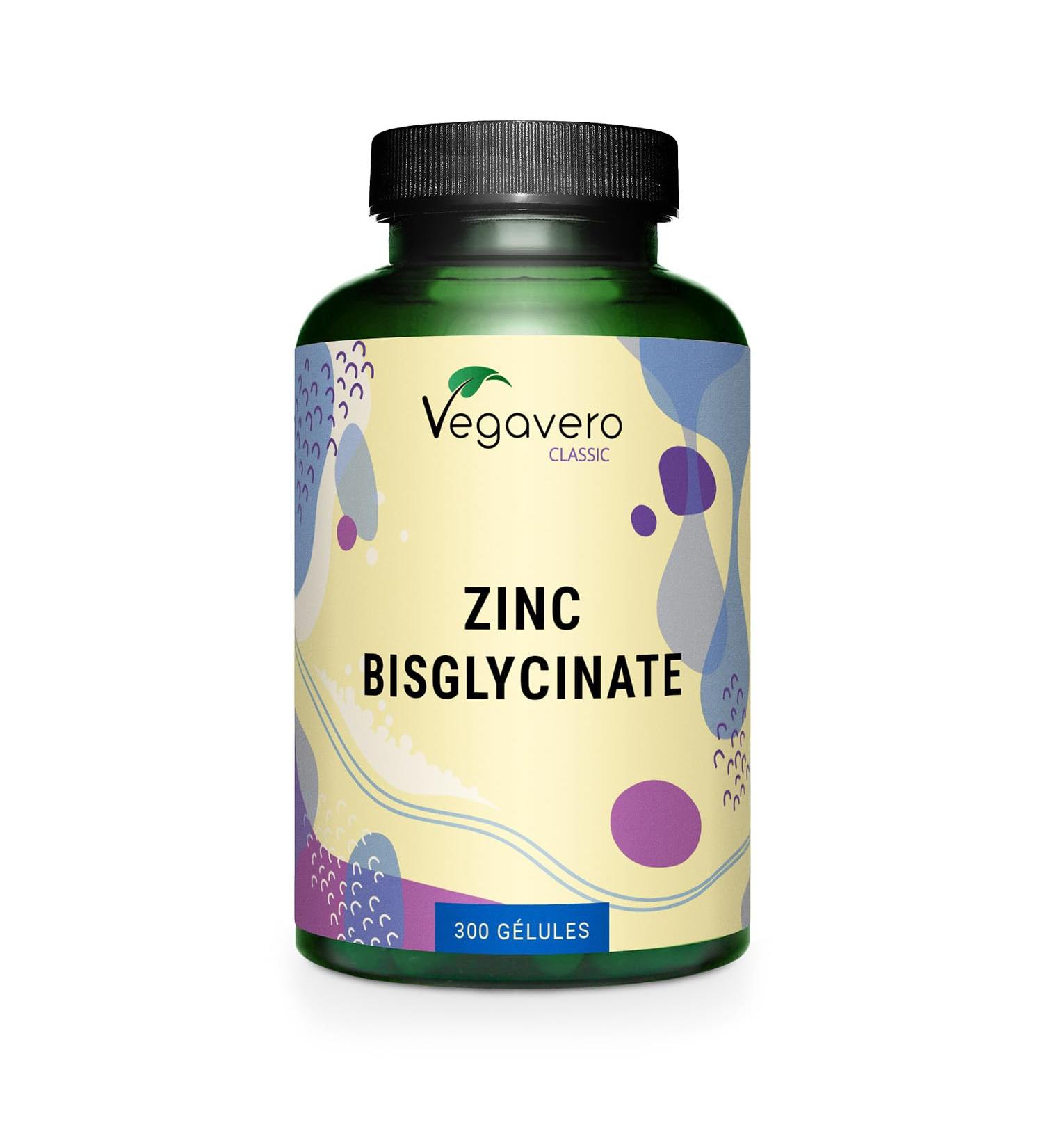 Zinc Bisglycinate | 300 G lules | 100% Pur Sans Additifs | Haute Absorption + Vegan | Compl ment Alimentaire Peau (Acn ) + Immunit | Vegavero  - Buy Online on GoSupps.com