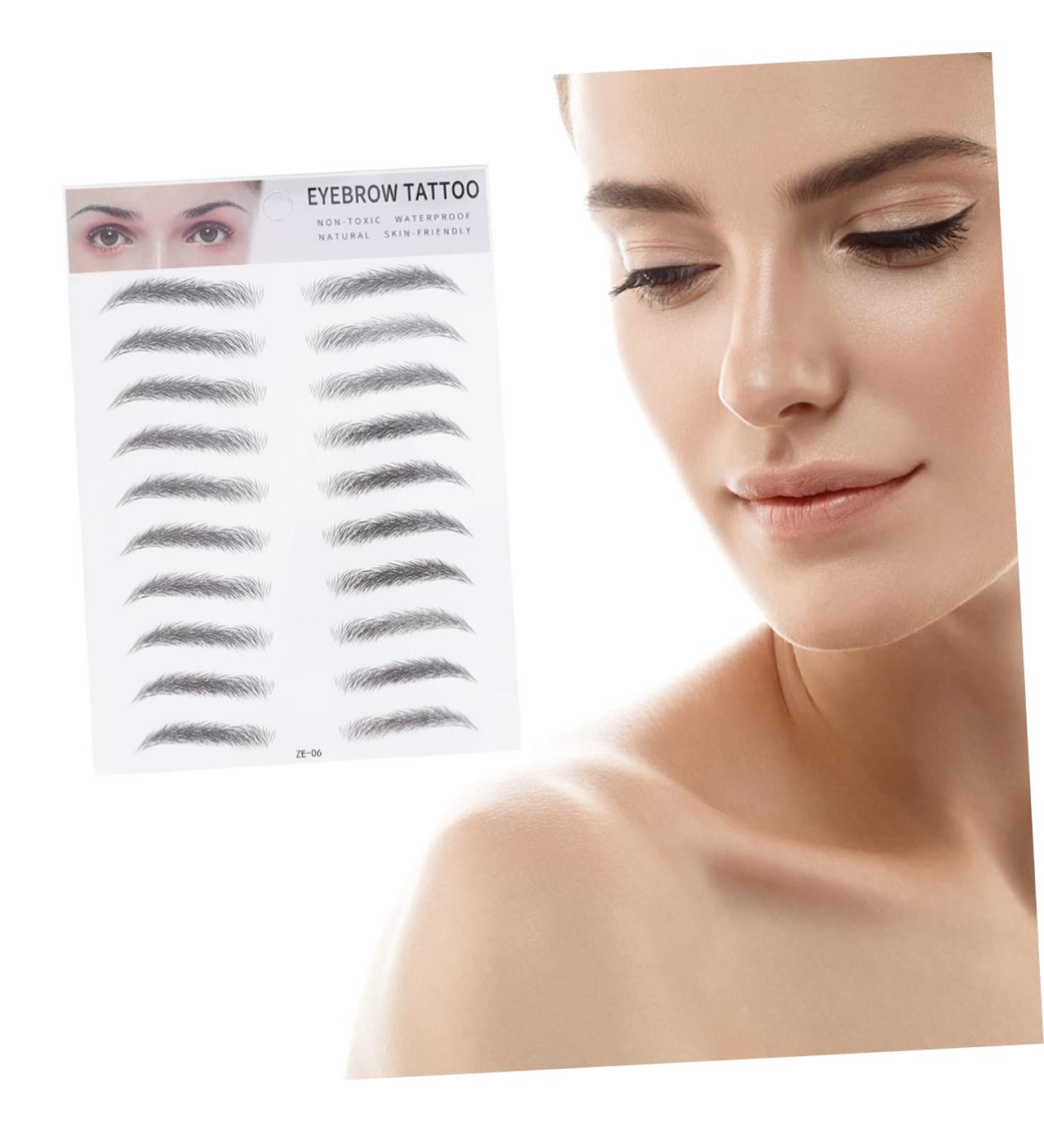 NOLITOY 2pcs 3d Eyebrow Stickers Natural Eyebrow Sticker Imitation Eyebrow Stencils Eyebrow Trimming Tool 6d - Buy Online on GoSupps.com
