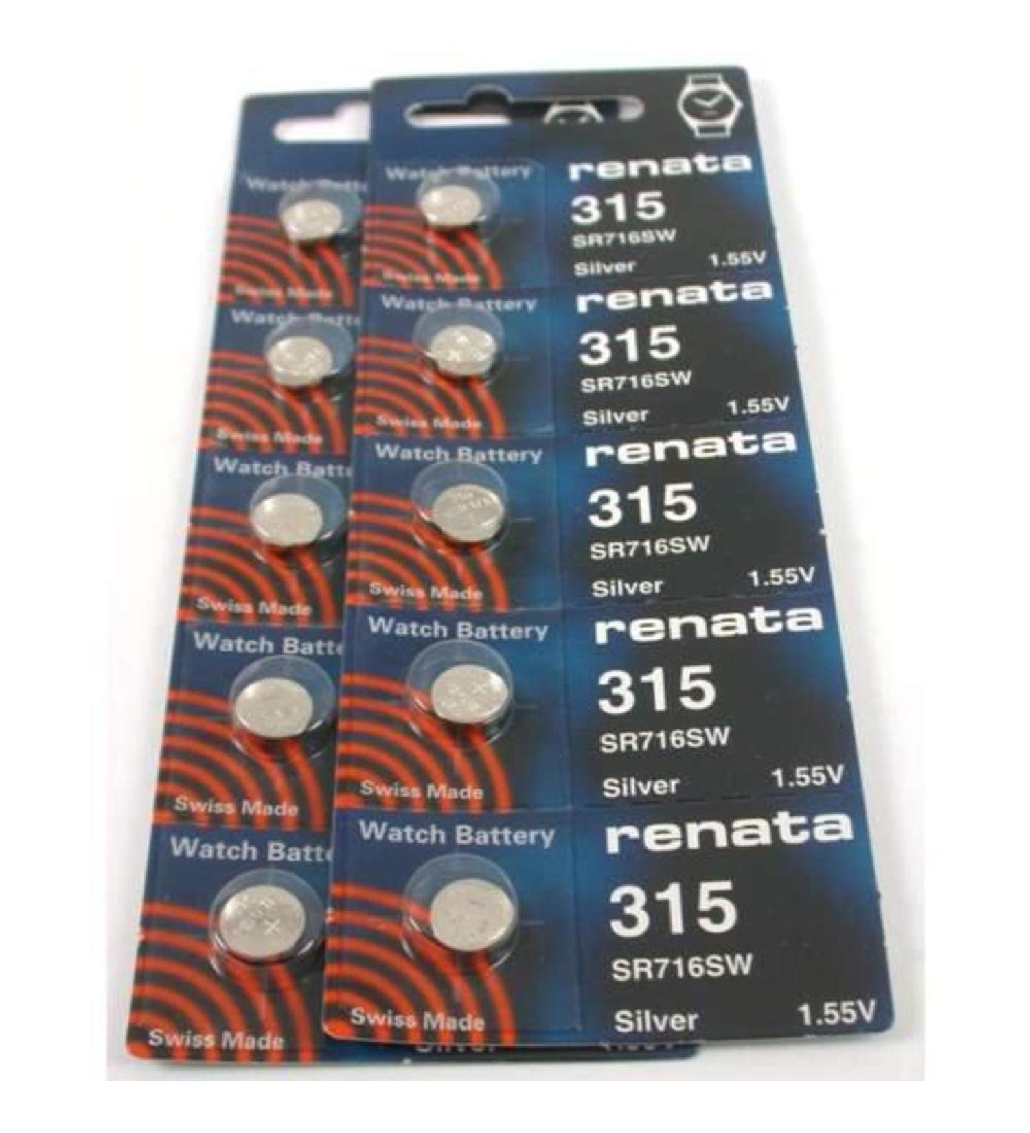 #315 Renata Watch Batteries 10Pcs