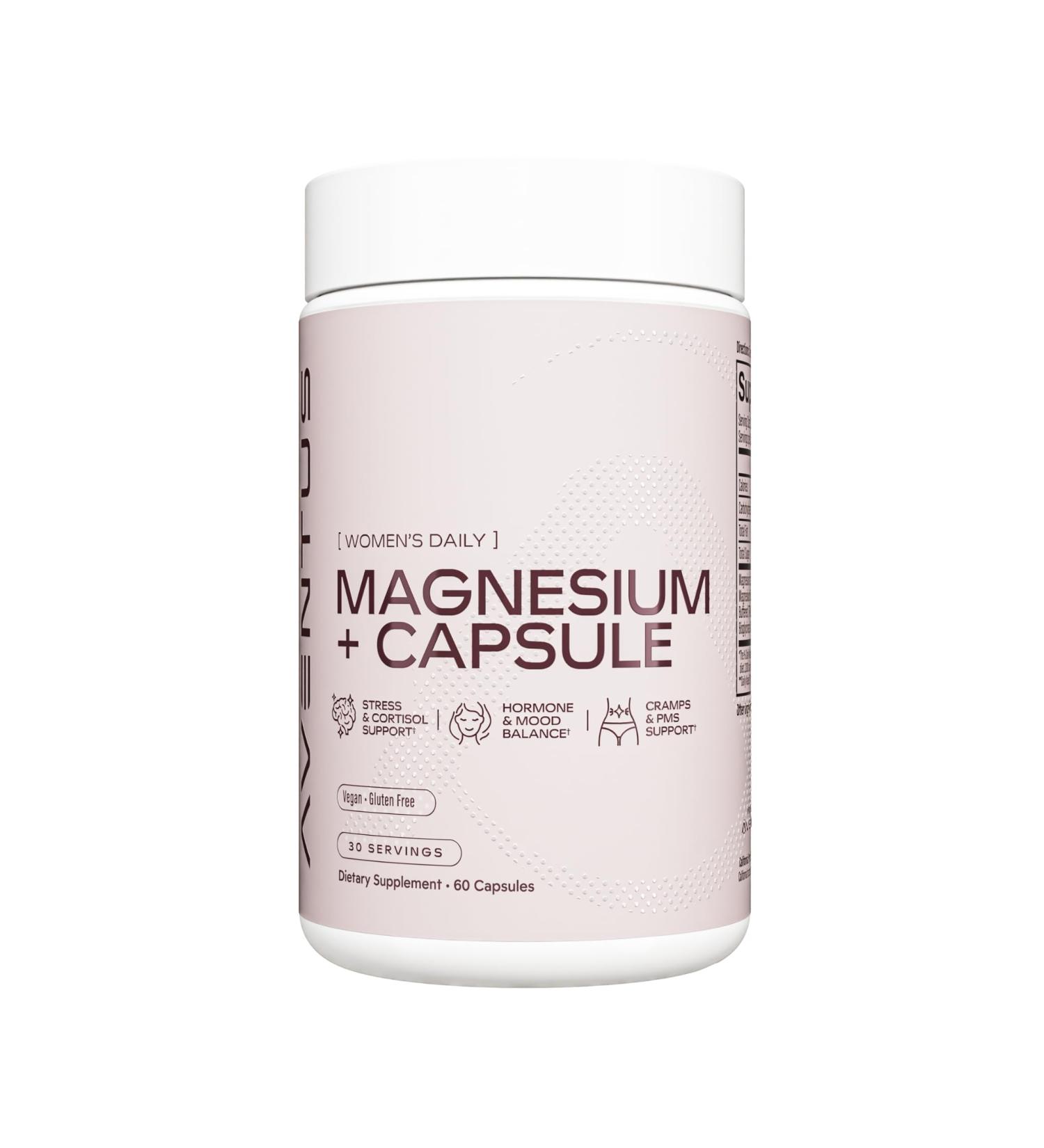 Aventus Magnesium Complex Supplement - Magnesium Glycinate Oxide TRAACS Capsules Dietary Supplement for Muscle Recovery & Relaxation Heart Nerve Bone Support & Sleep