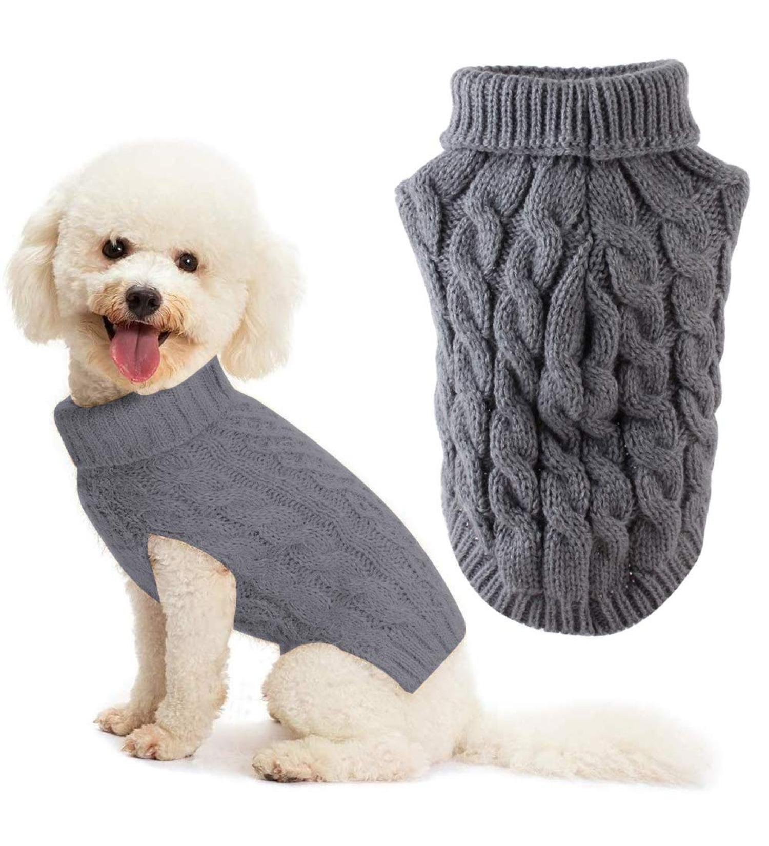Shop Stylish Dog Sweaters for Small & Large Dogs | Warm Acrylic Turtleneck Pet Clothing - Buy Online on GoSupps.com