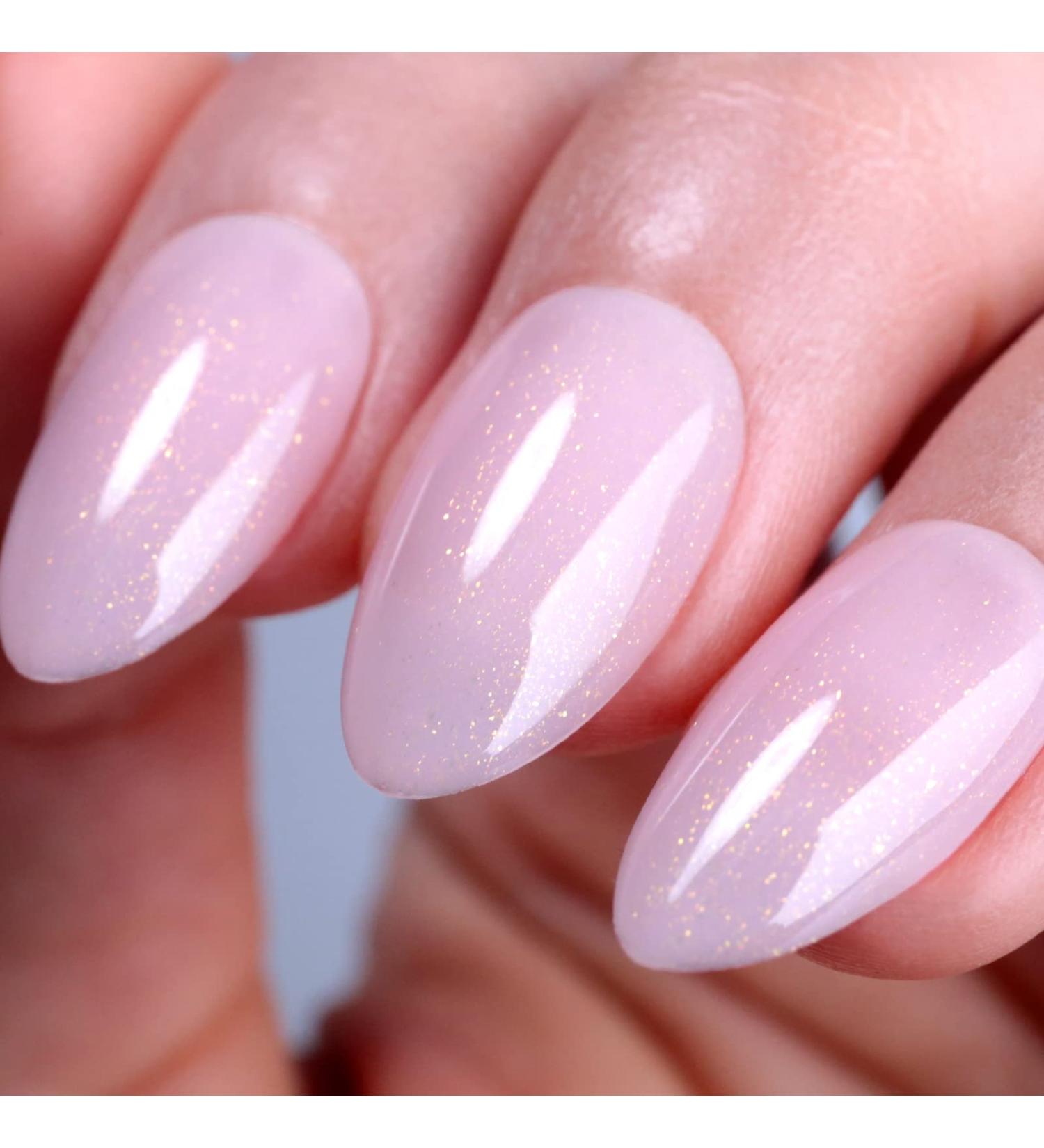 Ozzeal Jelly Gel Nail Polish 15ML Light Pink Gold Glitter Shimmer Neutral Sheer Nude Gel Polish Soak off UV LED Light Iridescent Translucent Sparkly Nail Gel Polish for Nail Art DIY Manicure Jelly Light Pink-gold Glitter - Buy Online on GoSupps.com