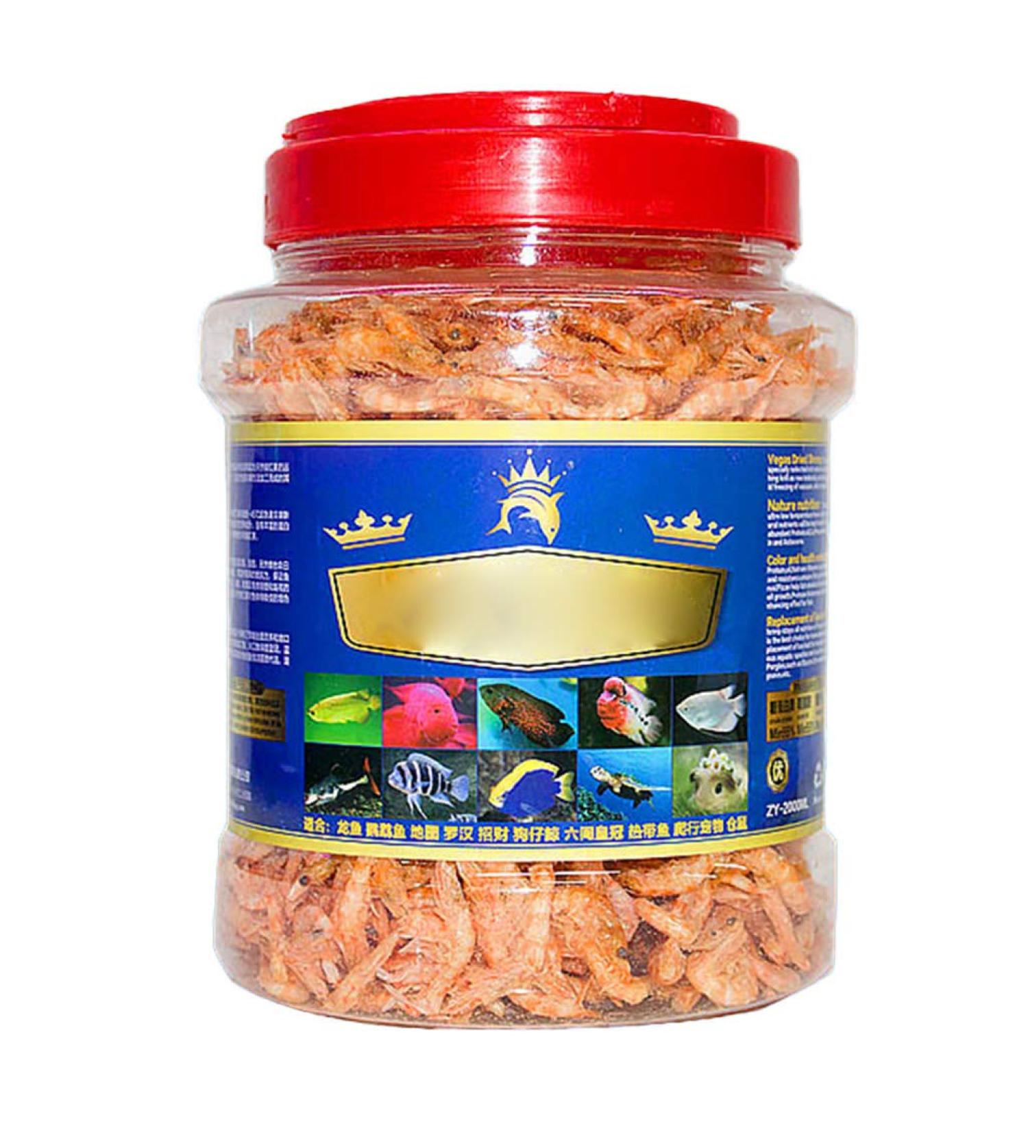 for Turtle Food Dried Freeze Shrimp for Ornamental Fish Water Turtles Small Pets 1.2L 3L Resealable Can 2000ml - Buy Online on GoSupps.com