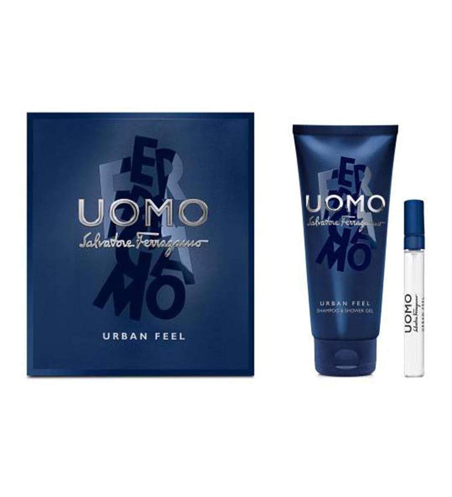 Salvatore Ferragamo Uomo Eau De Toilette Urban Feel 5ml Gel 50ml + Shamposhower