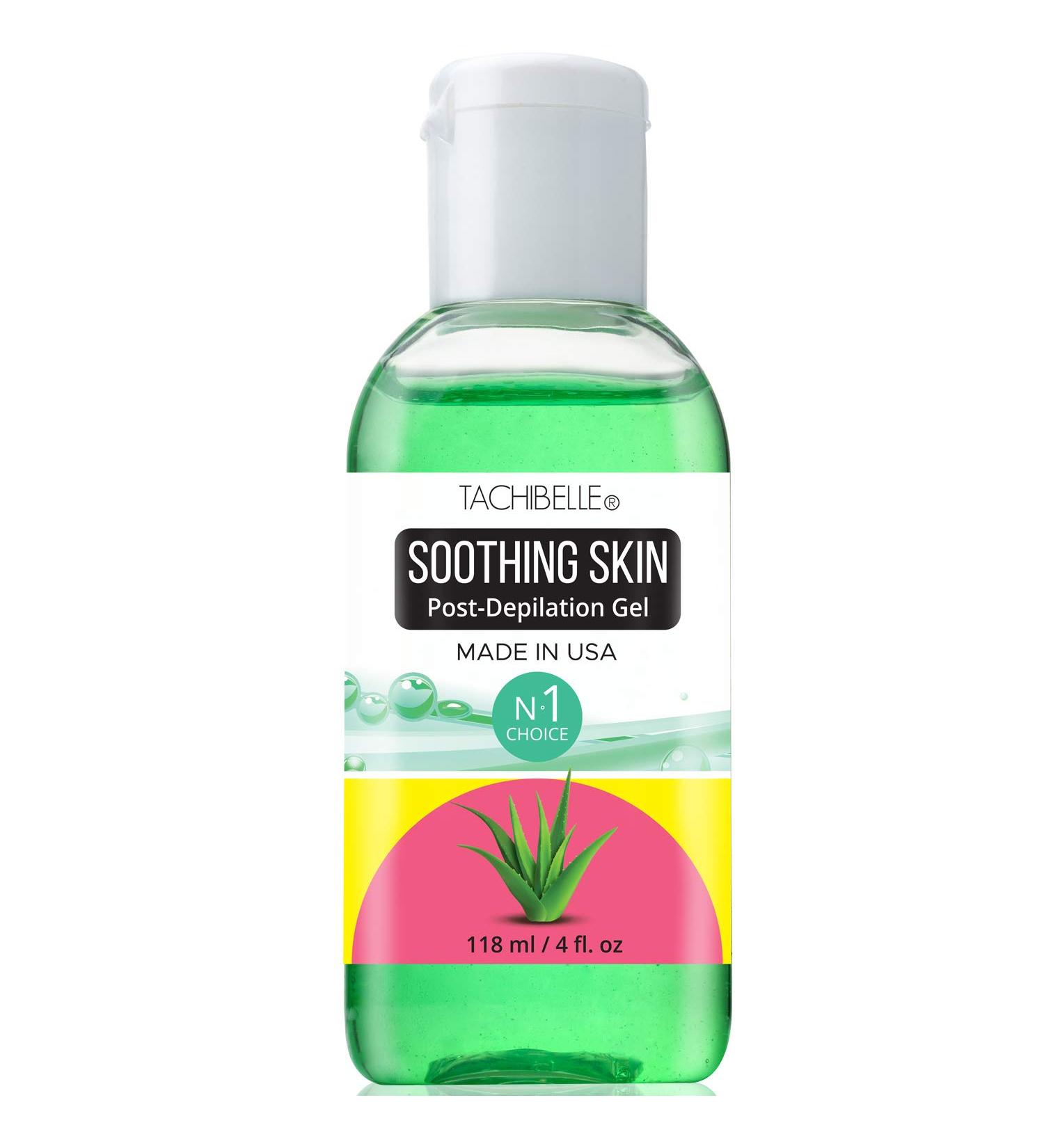 Tachibelle Soothing with Aloe Vera Gel Soothe Post- Depilation Moisturize and Protect Sensitive Skin After Wax Cooling Gel 4 oz (1 Piece)