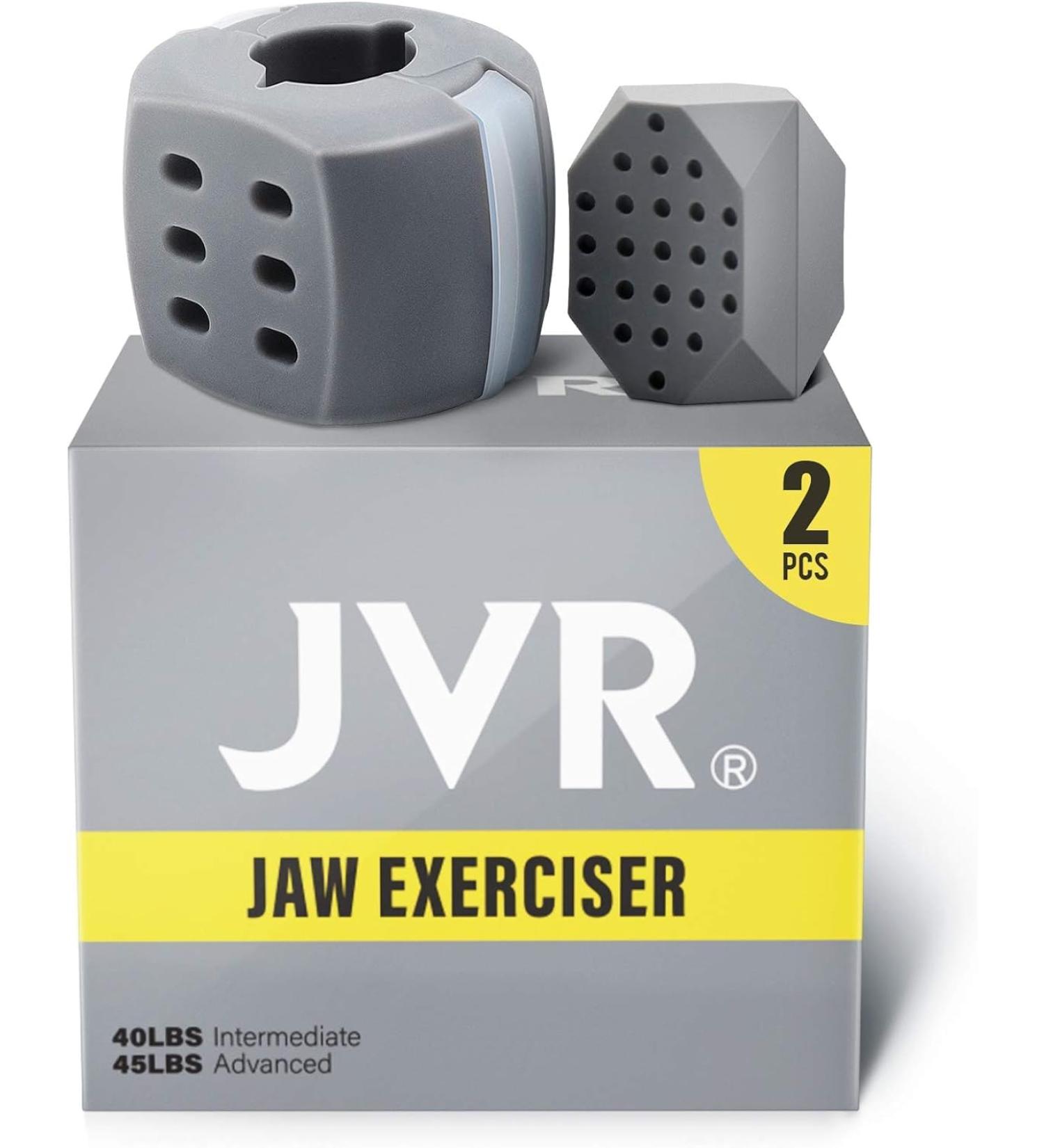 JVR Jaw Coach Ball - 2-Piece Jawline Exerciser & Neck Toning Fitness Device for Face Neck & Double Chin - Buy Online on GoSupps.com