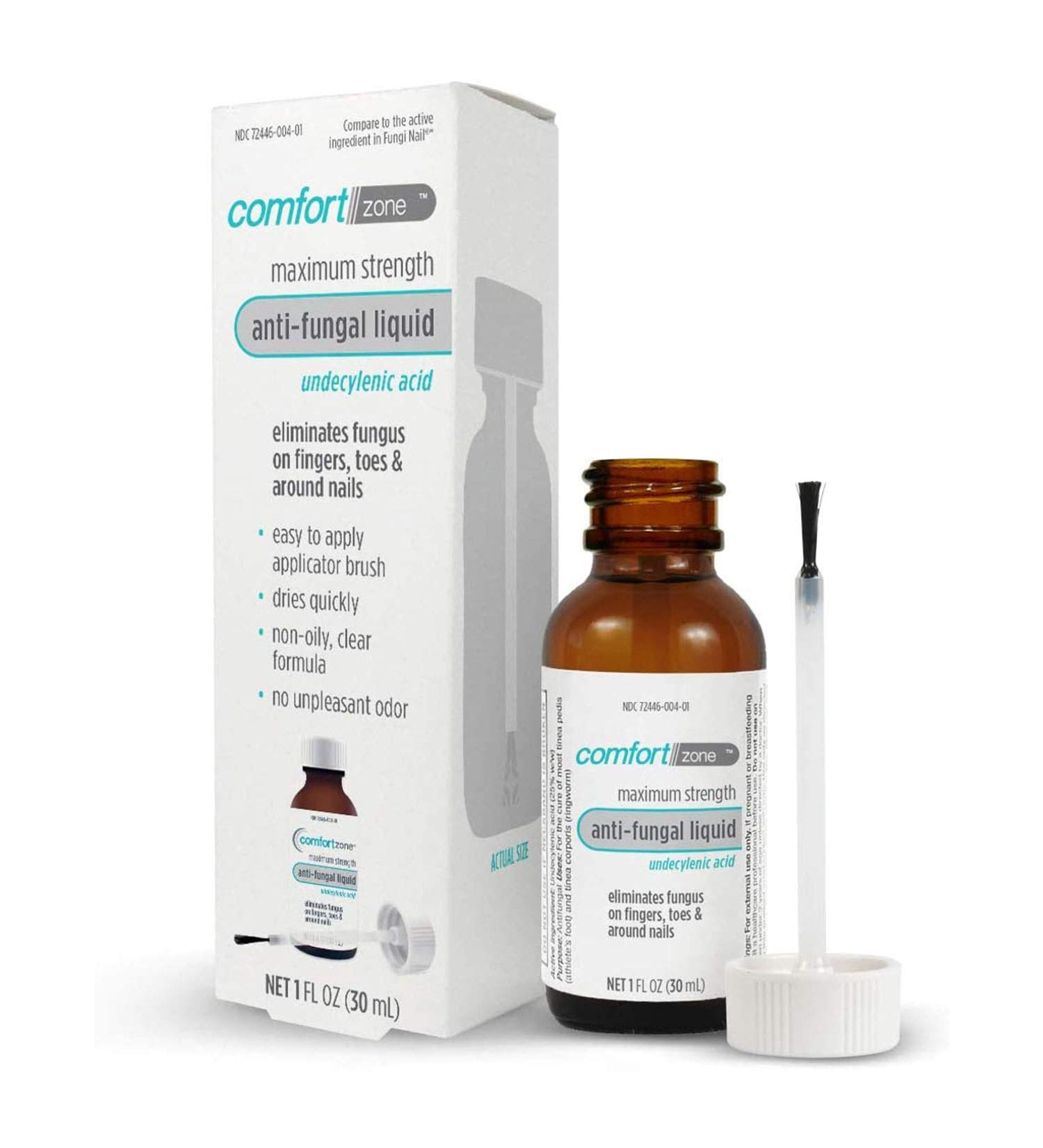 Comfort Zone Anti Fungal Liquid Solution 1 FL OZ - Eliminates Fungus on Fingers, Toes & Nails - Buy Online on GoSupps.com