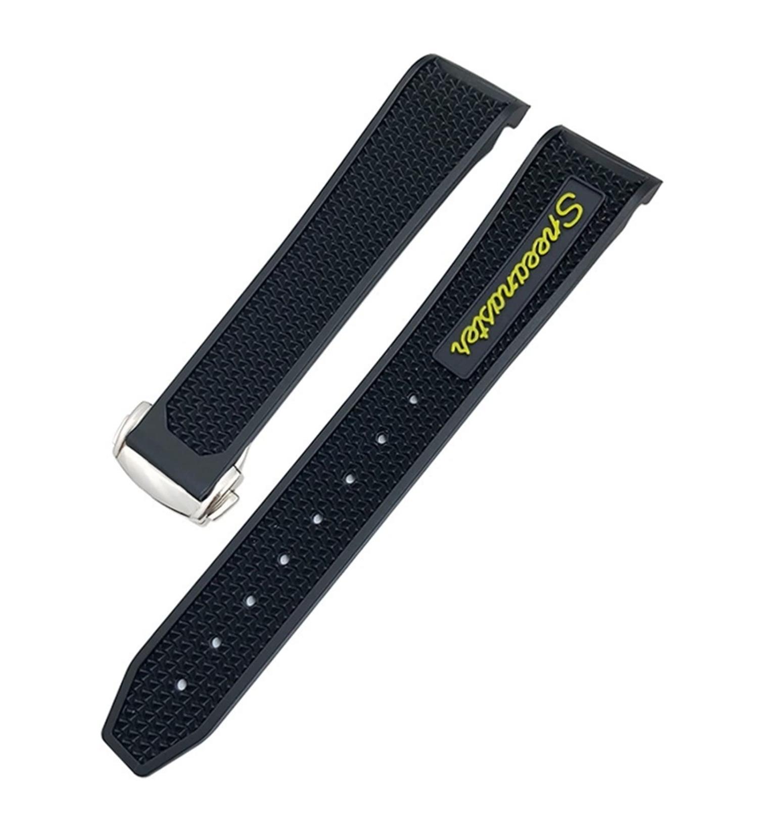 Enpap Rubber Watch Straps for Omega Speedmaster & Seamaster - 18mm to 22mm Silicone Wristbands for Men & Women - Yellow Round - Buy Online on GoSupps.com
