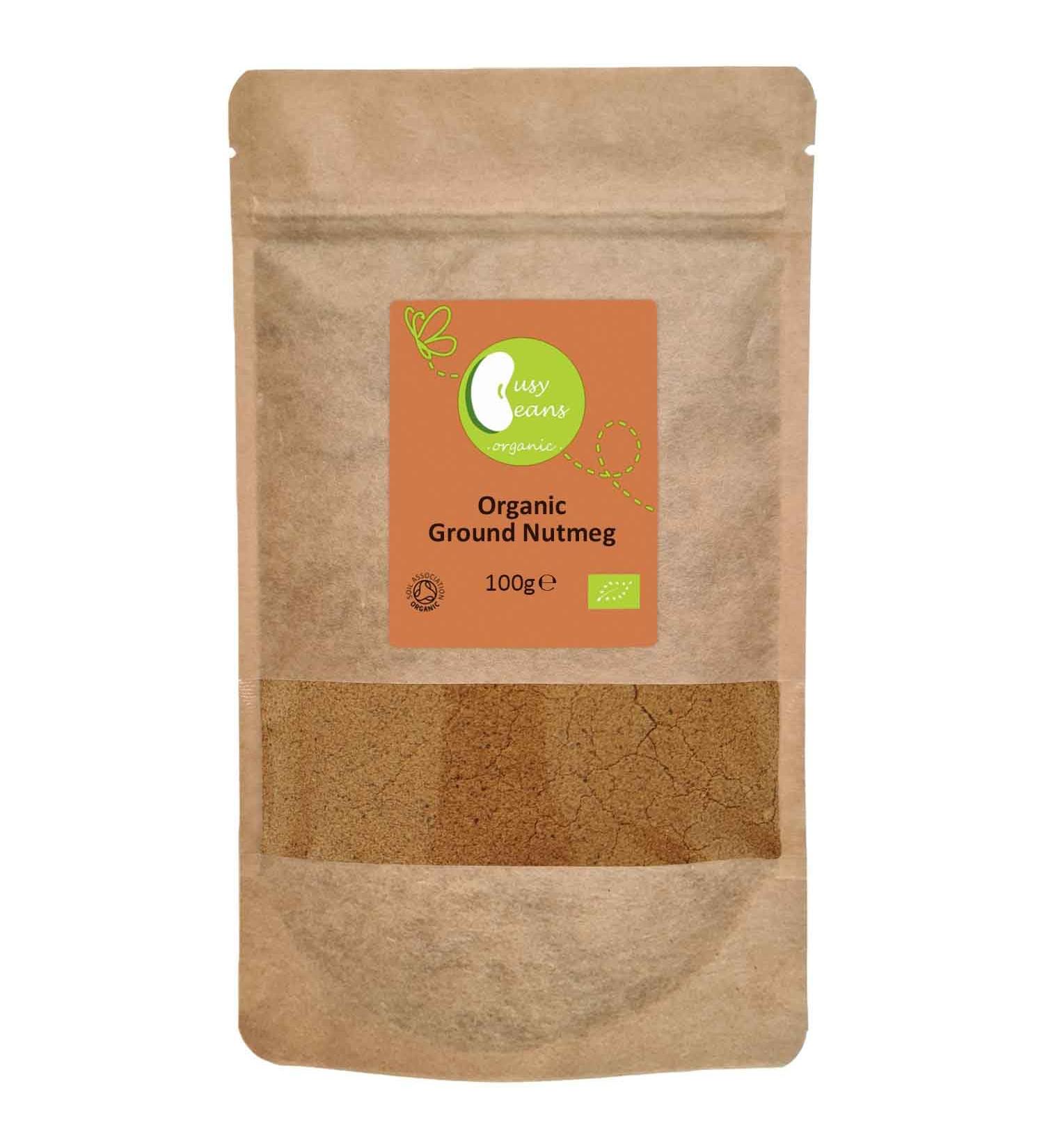 Organic Ground Nutmeg - Certified Organic - by Busy Beans Organic (100g) - Buy Online on GoSupps.com