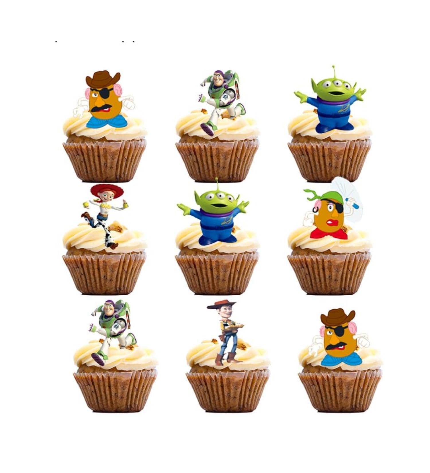 24 cake decorations 24 cartoon cupcake decorations themed party decorations.