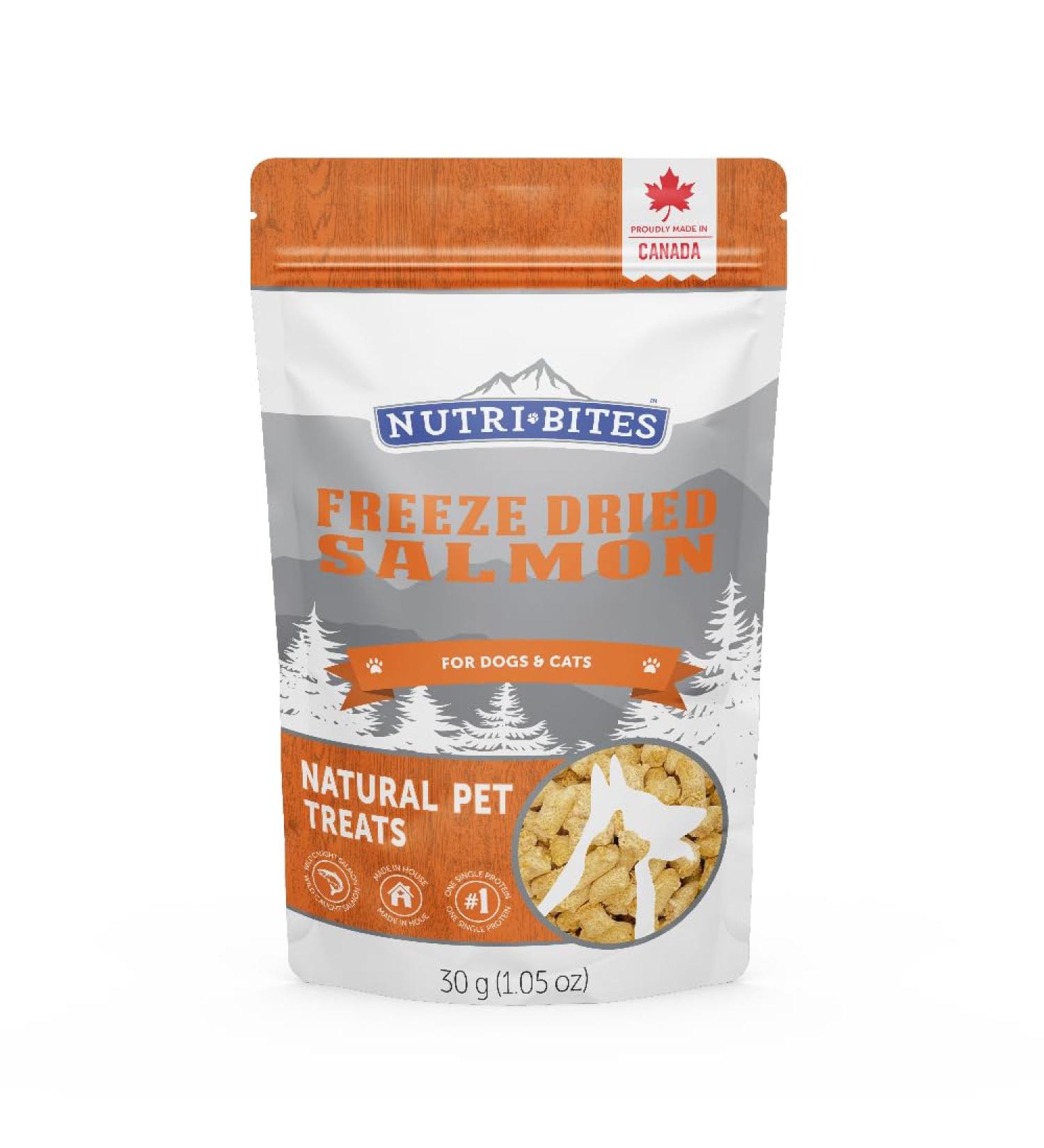 Nutri Bites Freeze Dried Salmon - for Dogs & Cats 30G 1.05 oz - Buy Online on GoSupps.com